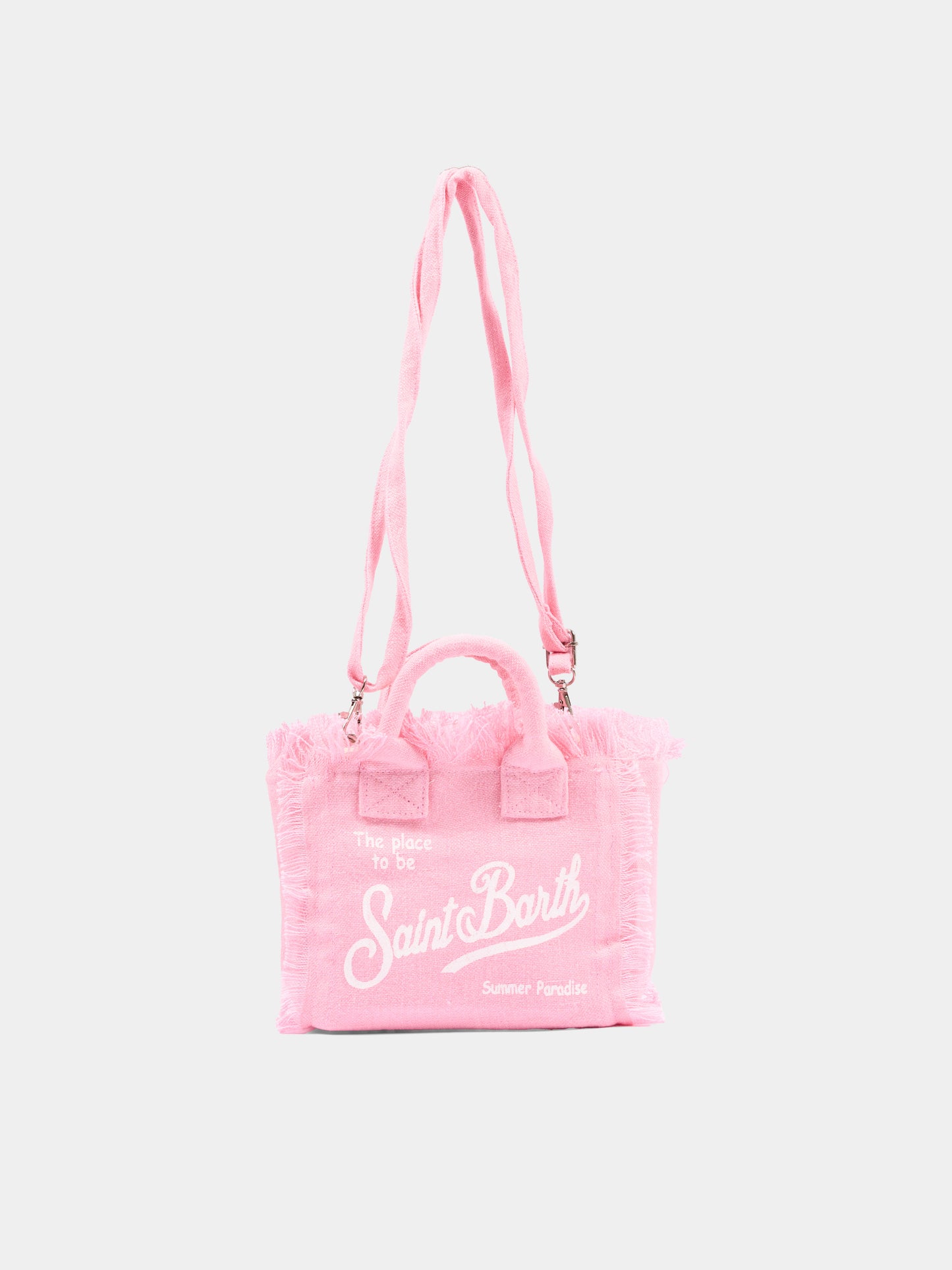 Borsa rosa Vanity Mini Linen per bambina,Mc2 Saint Barth,VAMI008 00142L