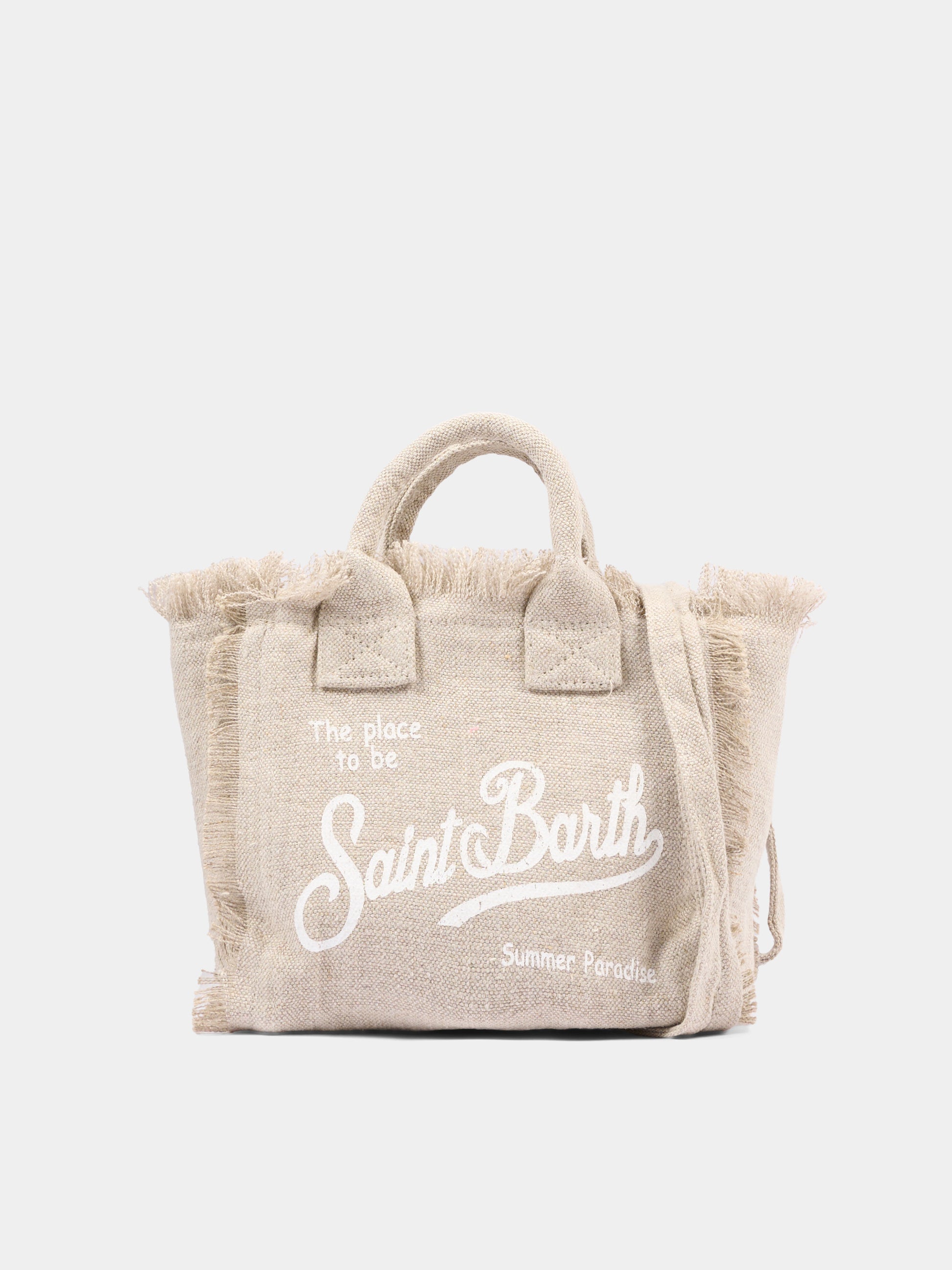 Borsa beige Vanity Mini Linen per bambina,Mc2 Saint Barth,VAMI008 01139L