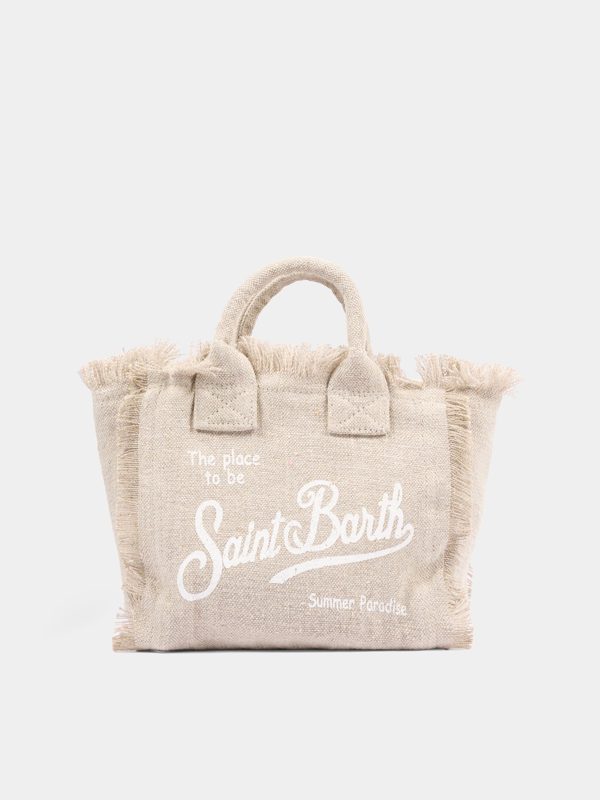 Borsa beige Vanity Mini Linen per bambina,Mc2 Saint Barth,VAMI008 01139L