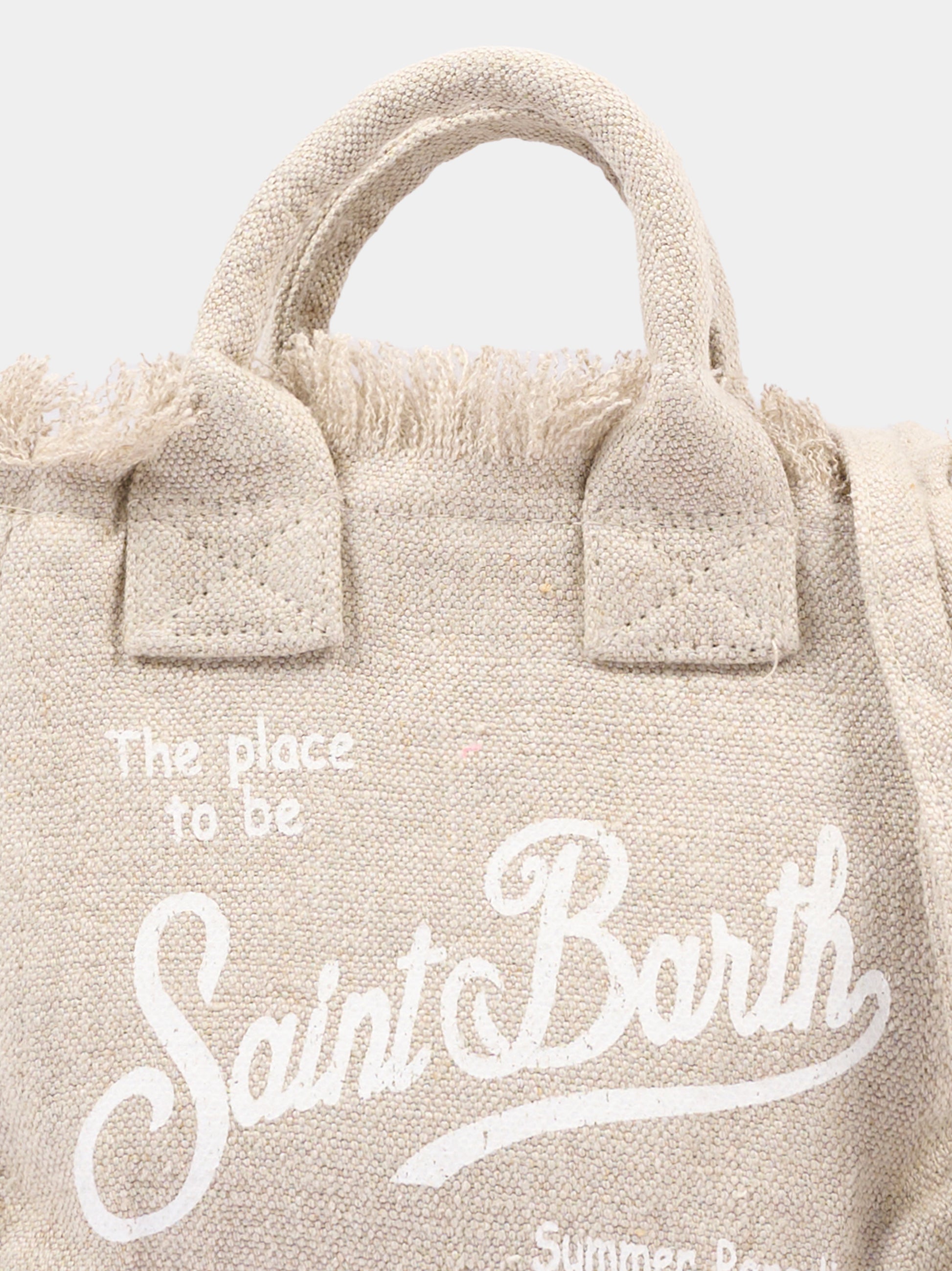 Borsa beige Vanity Mini Linen per bambina,Mc2 Saint Barth,VAMI008 01139L