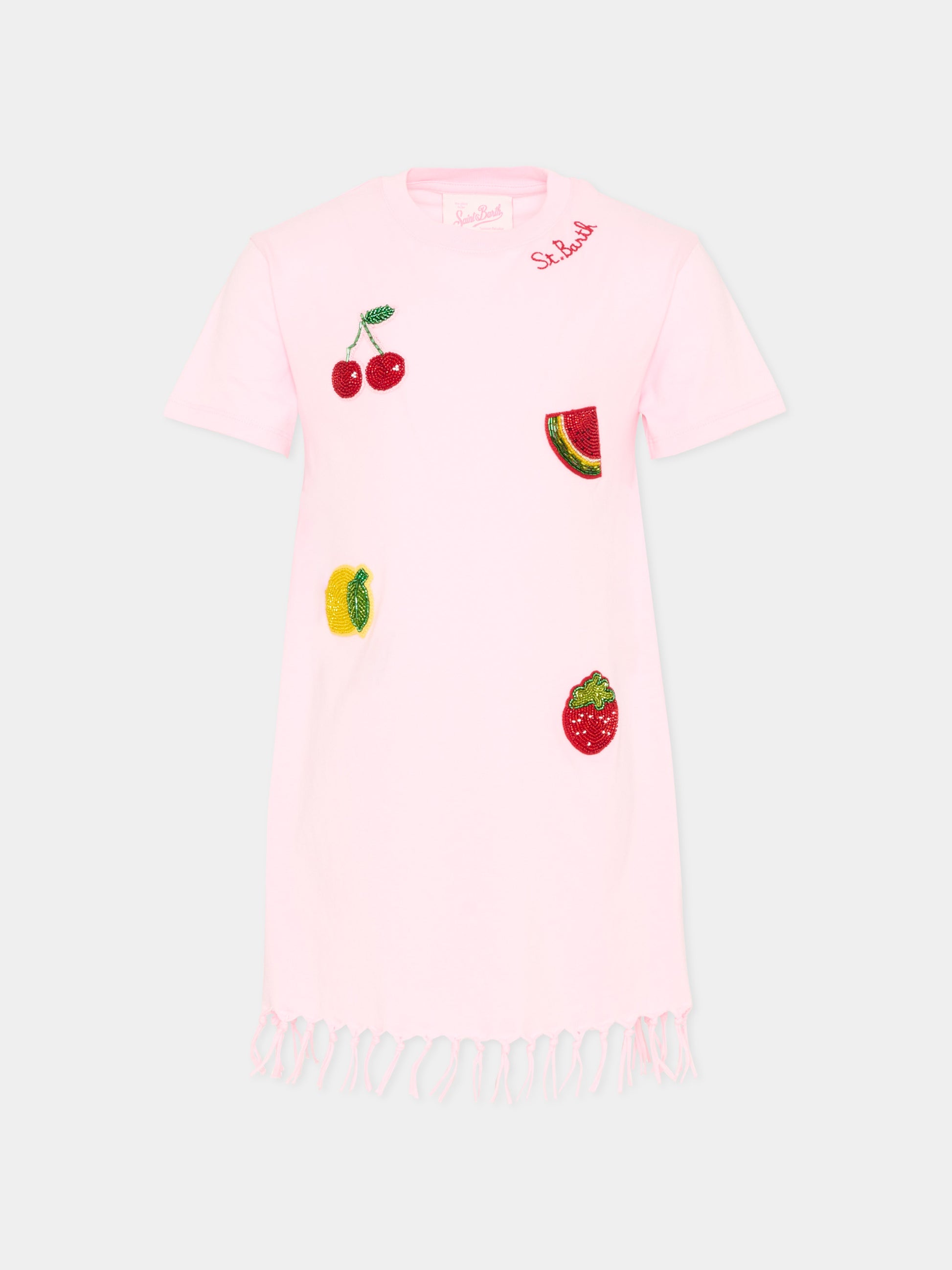 Copricostume rosa Abbey per bambina con frutta,Mc2 Saint Barth,ABY0001 00284L