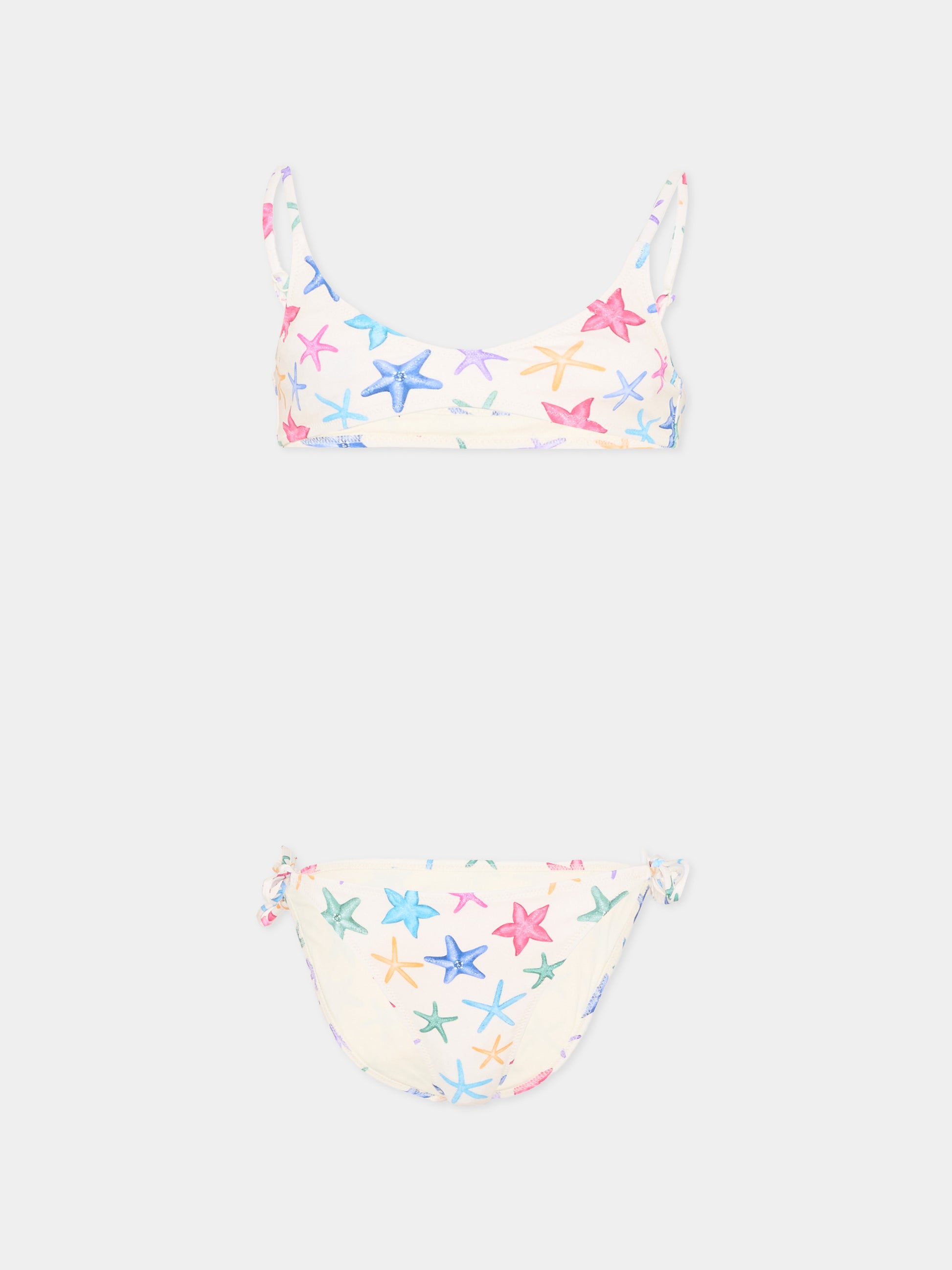 Slip e bikini multicolor Paloma JR per bambina con stelle marine,Mc2 Saint Barth,PALO002 00578L