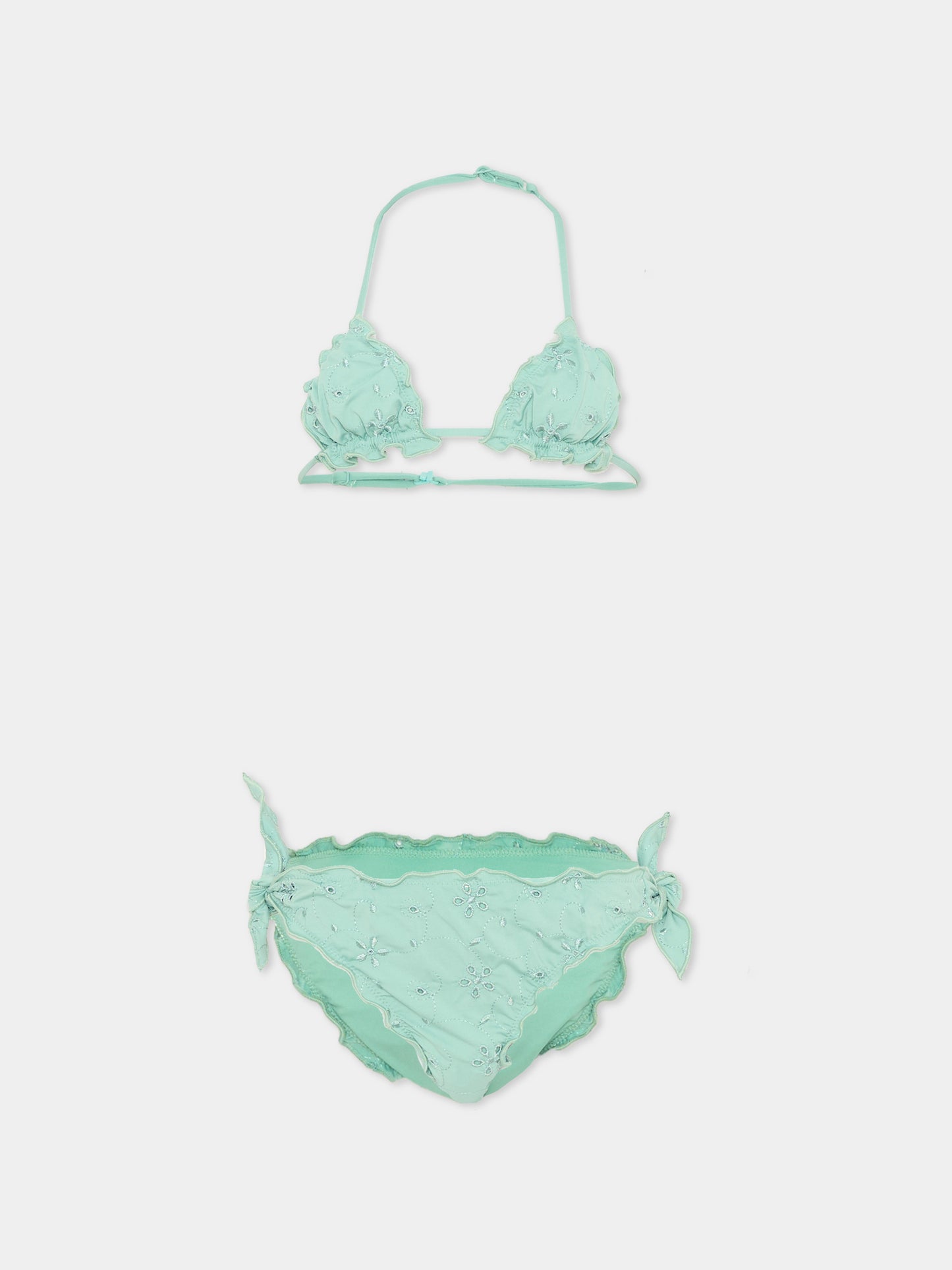 Slip e bikini verde  Cris  per bambina,Mc2 Saint Barth,CRIS001 02895L