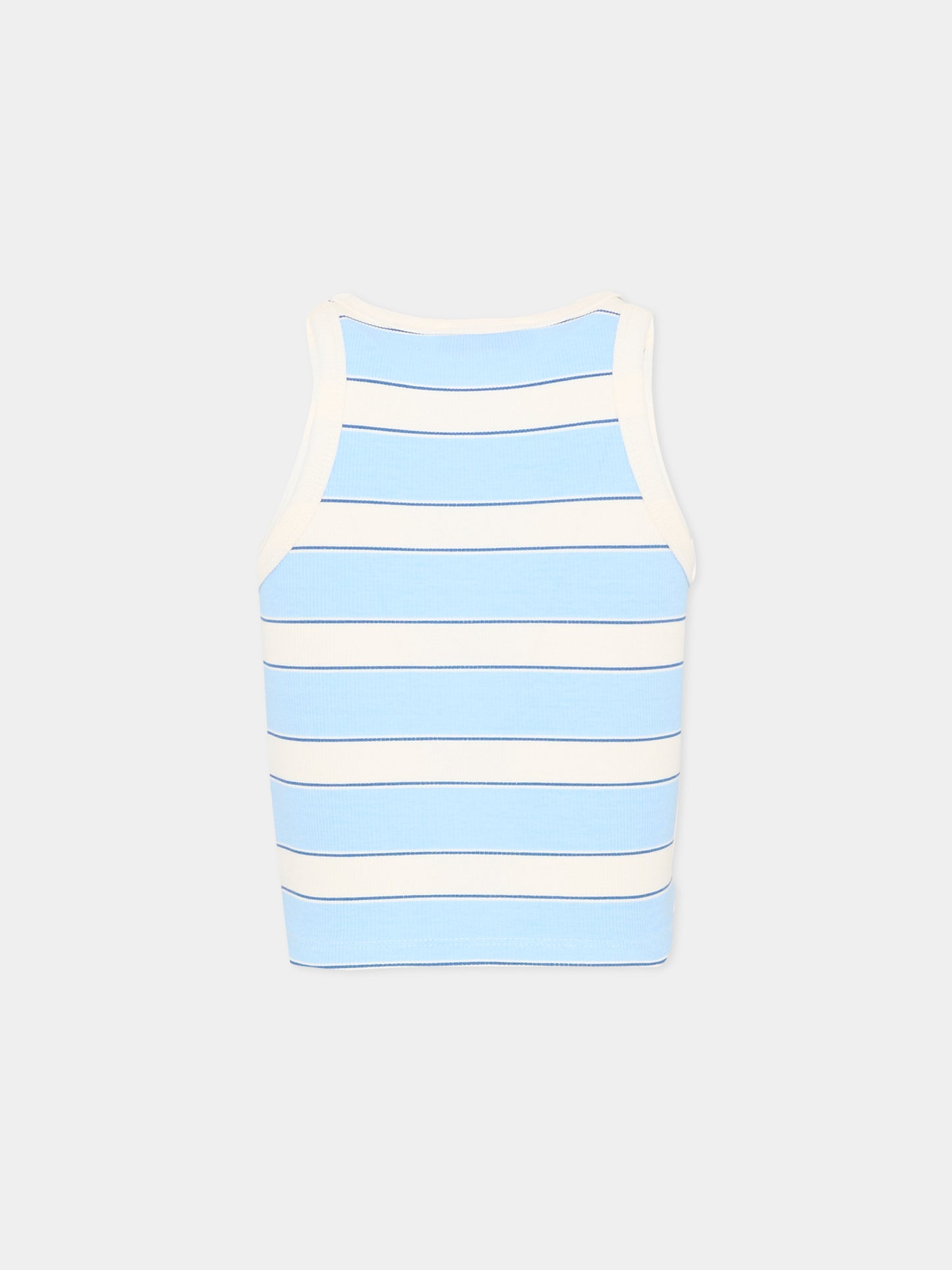 Top azzurro Blue Jr per bambina con logo,Mc2 Saint Barth,BLUE002 02676L