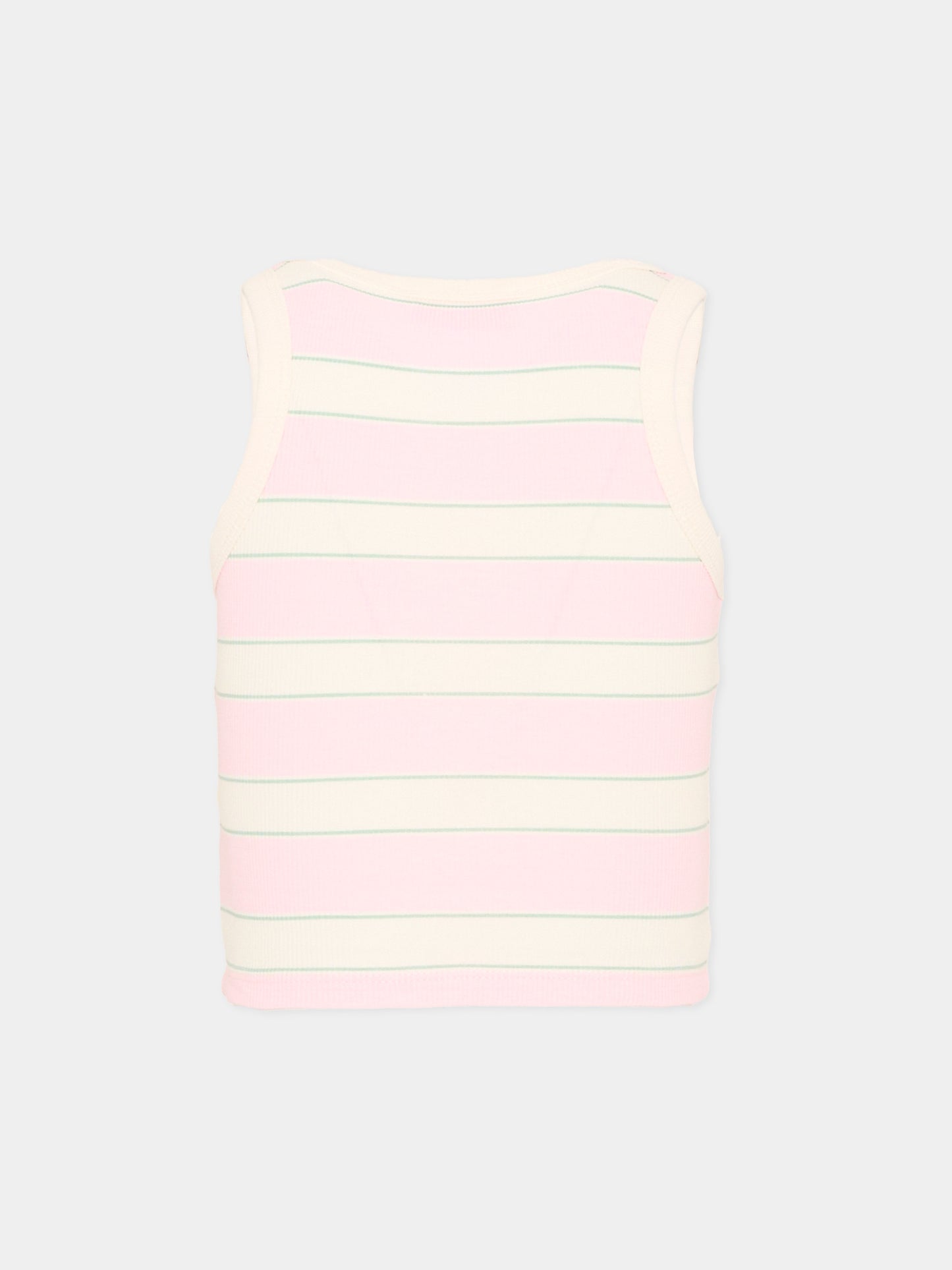 Top rosa Blue jr per bambina a righe,Mc2 Saint Barth,BLUE002 01906L