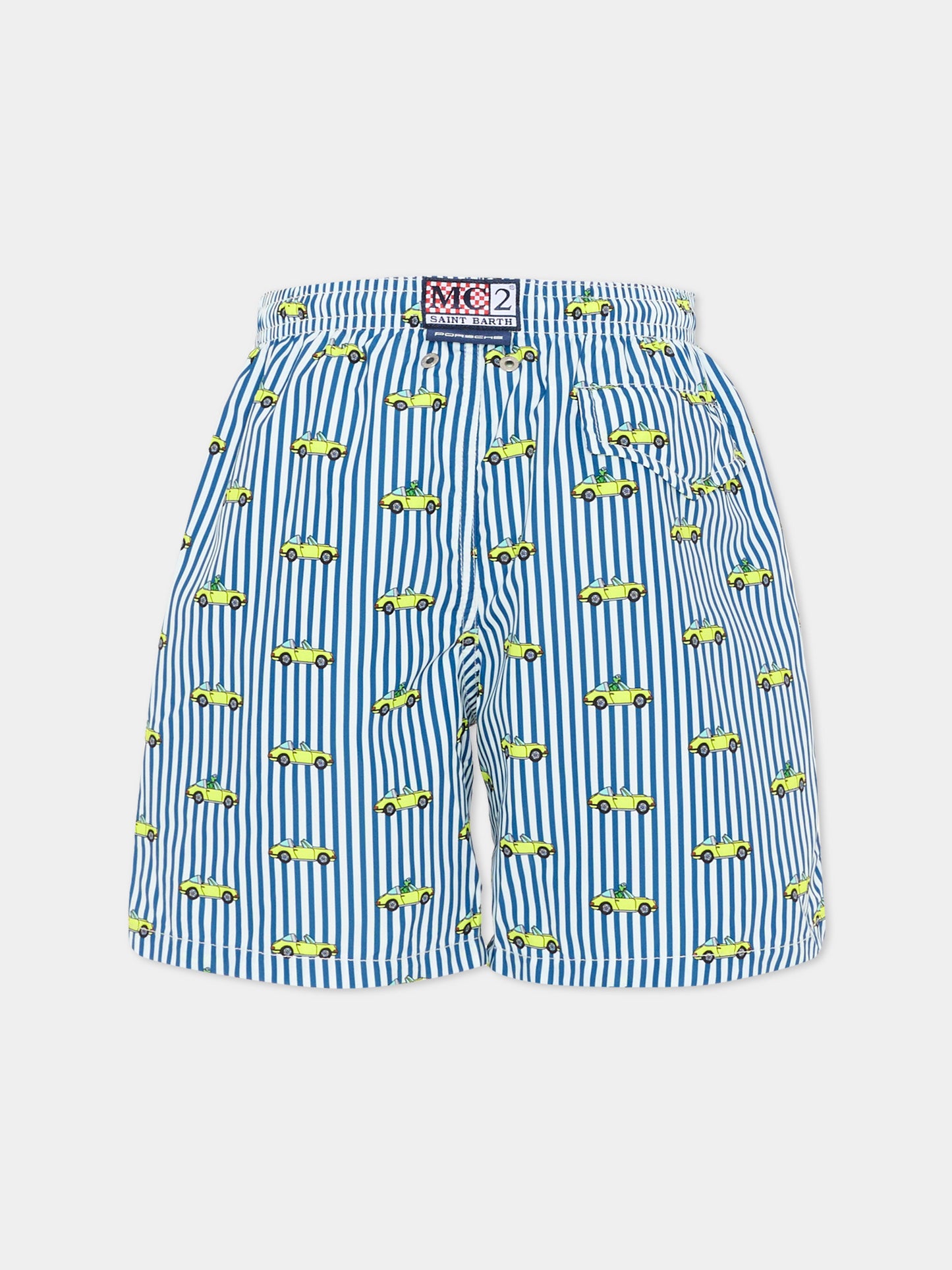 Boxer mare blu Jean Lighting per bambino con macchinine,Mc2 Saint Barth,JEA0004 02519L