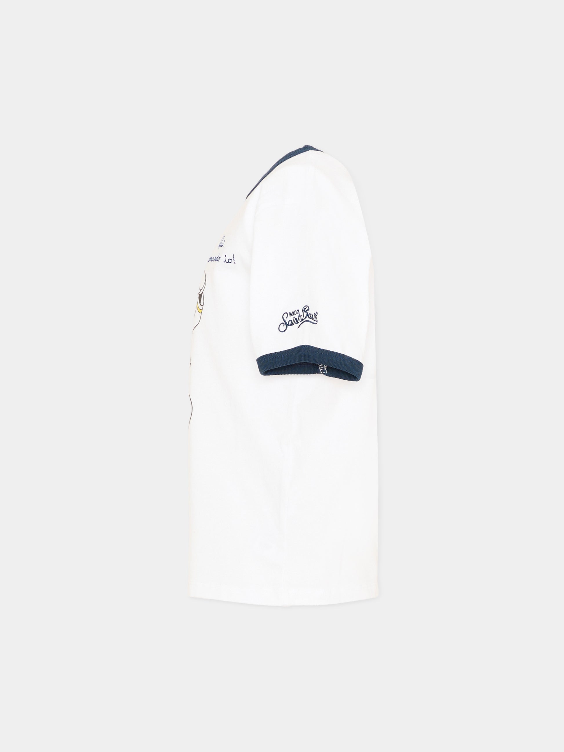 T-shirt bianca Dean Jr per bambino con Mickey Mouse,Mc2 Saint Barth,DENA001 01064L