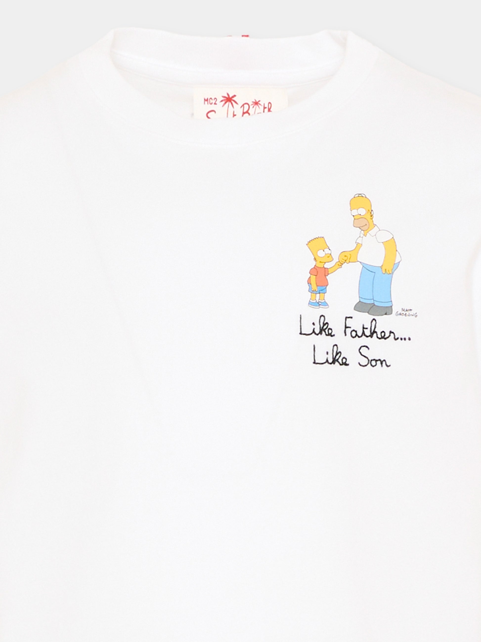 T-shirt bianca Portofino Jr per bambino The Simpsons,Mc2 Saint Barth,POT0002 03555L