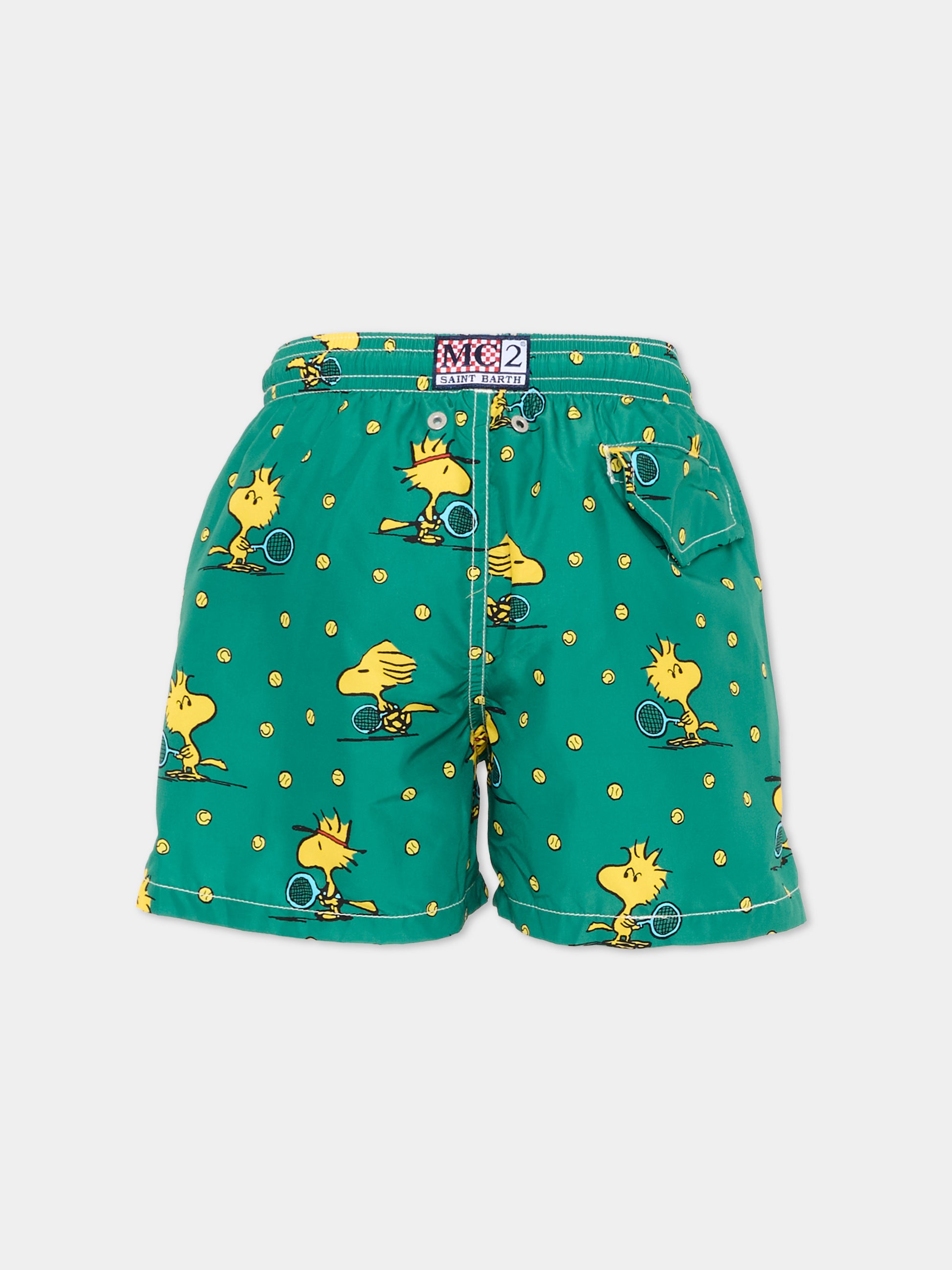 Boxer mare verde Jean Lighting per bambino con Peanuts,Mc2 Saint Barth,JEA0004 01072L