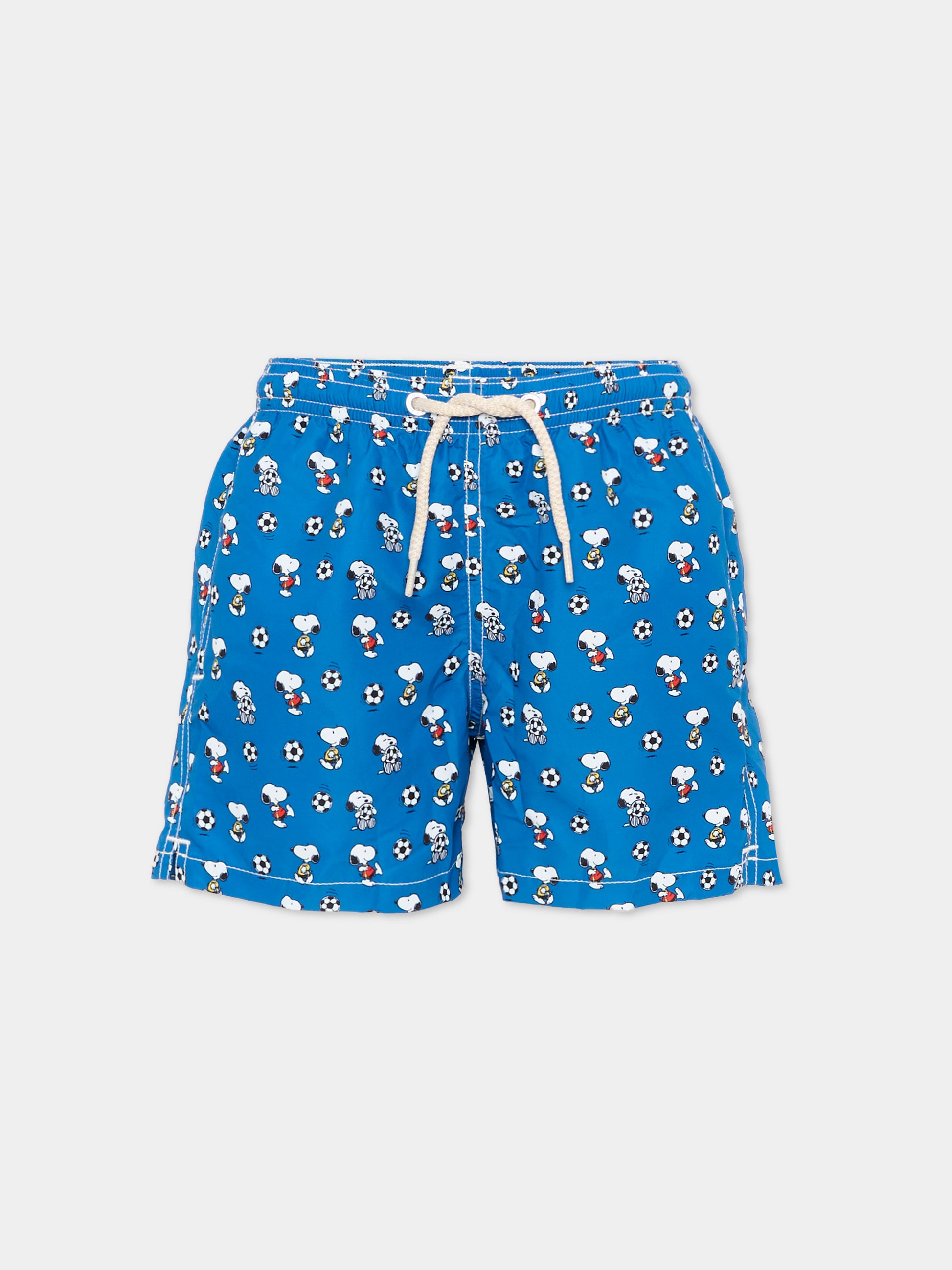 Boxer mare blu Jean Lighting per bambino con Snoopy,Mc2 Saint Barth,JEA0004 02476L