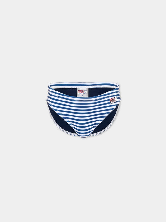 Slip mare blu Billy per bambino a righe,Mc2 Saint Barth,BIL0001 04134L
