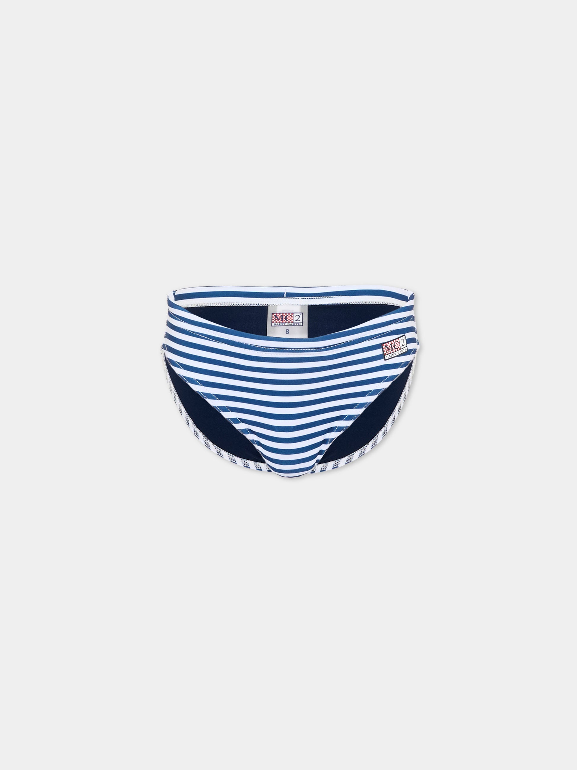 Slip mare blu Billy per bambino a righe,Mc2 Saint Barth,BIL0001 04134L