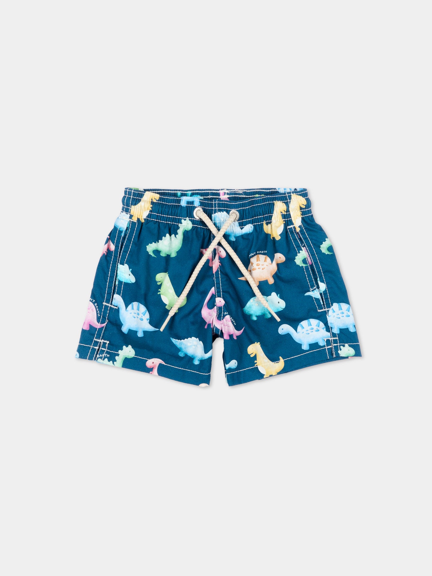 Boxer mare blu Joell per neonato con dinosauri,Mc2 Saint Barth,JOEL001 03834L