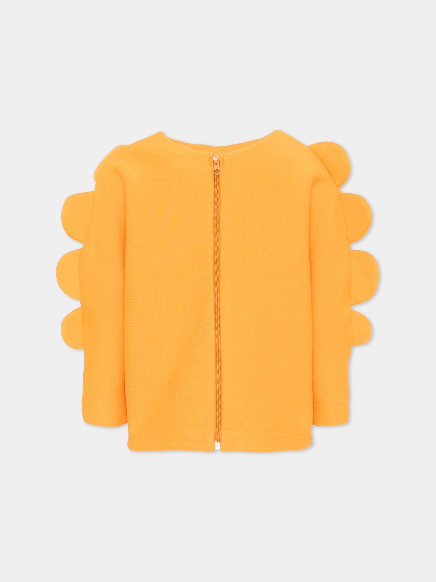 Felpa arancione per bambina,Pangolini Kids,SWEATSHIRT WITH ICECREAM