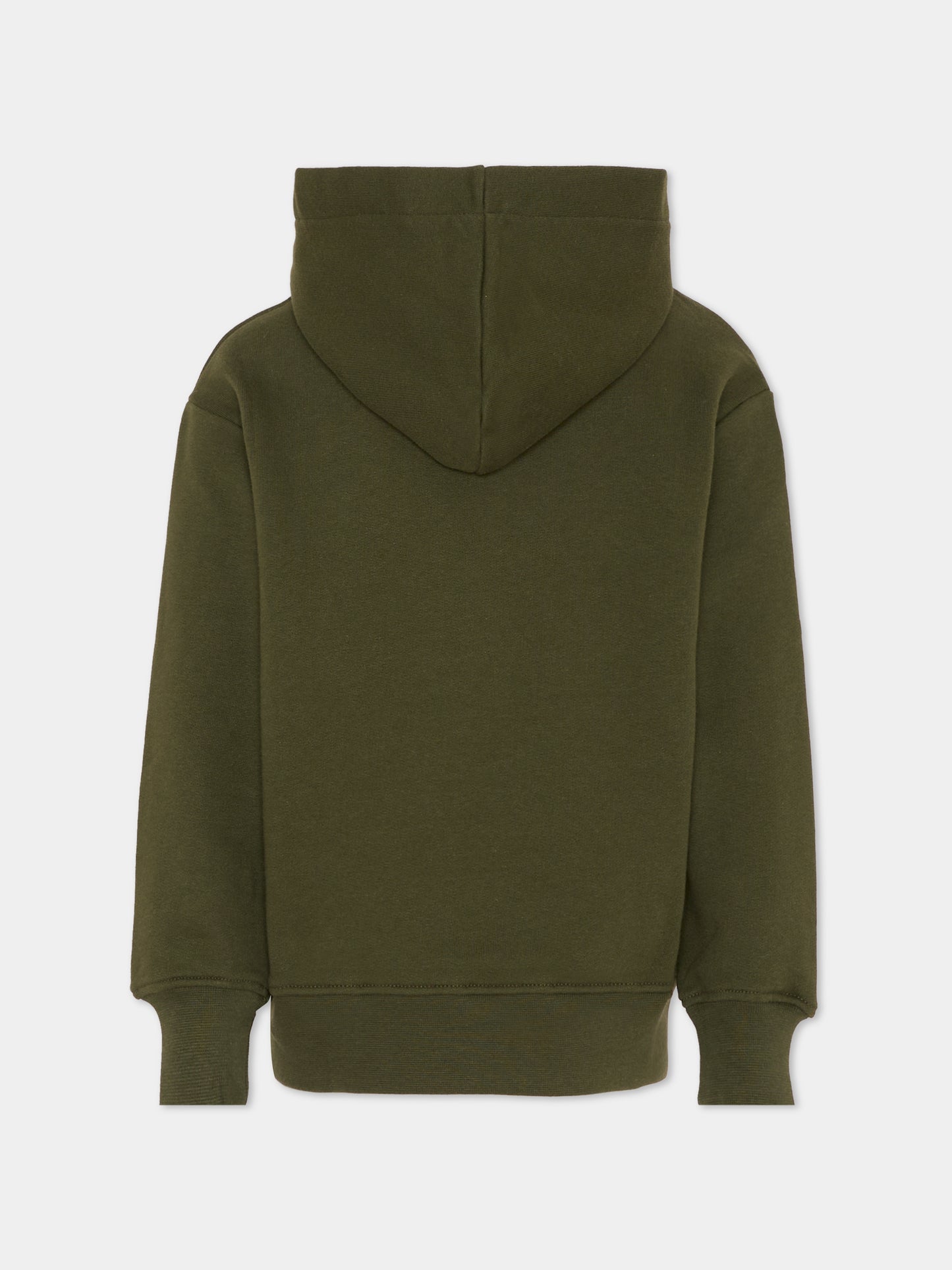 Felpa verde per bambino con logo,Msgm Kids,F5MSJBHS211 082