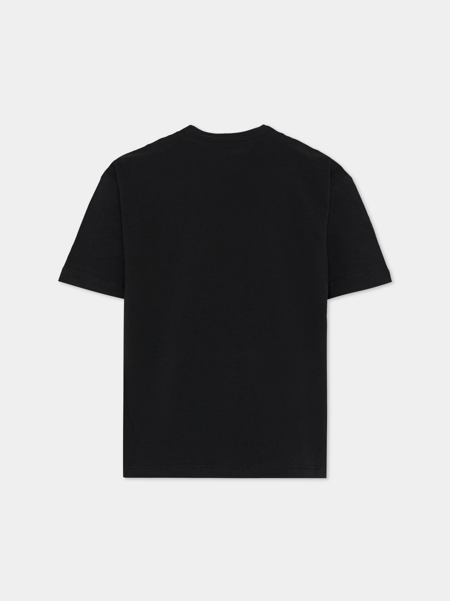 T-shirt nera per bambino con logo,Msgm Kids,F5MSJBTH218 110