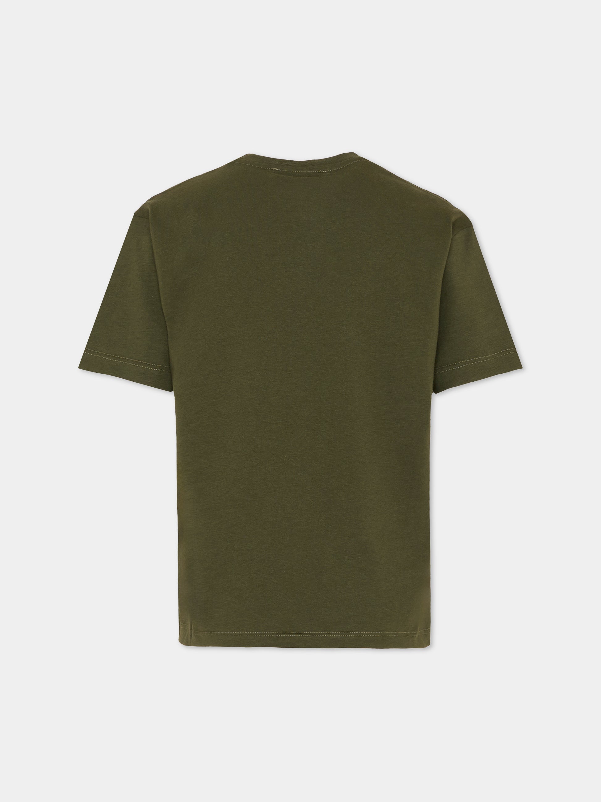 T-shirt verde per bambino con logo,Msgm Kids,F5MSJBTH301 082