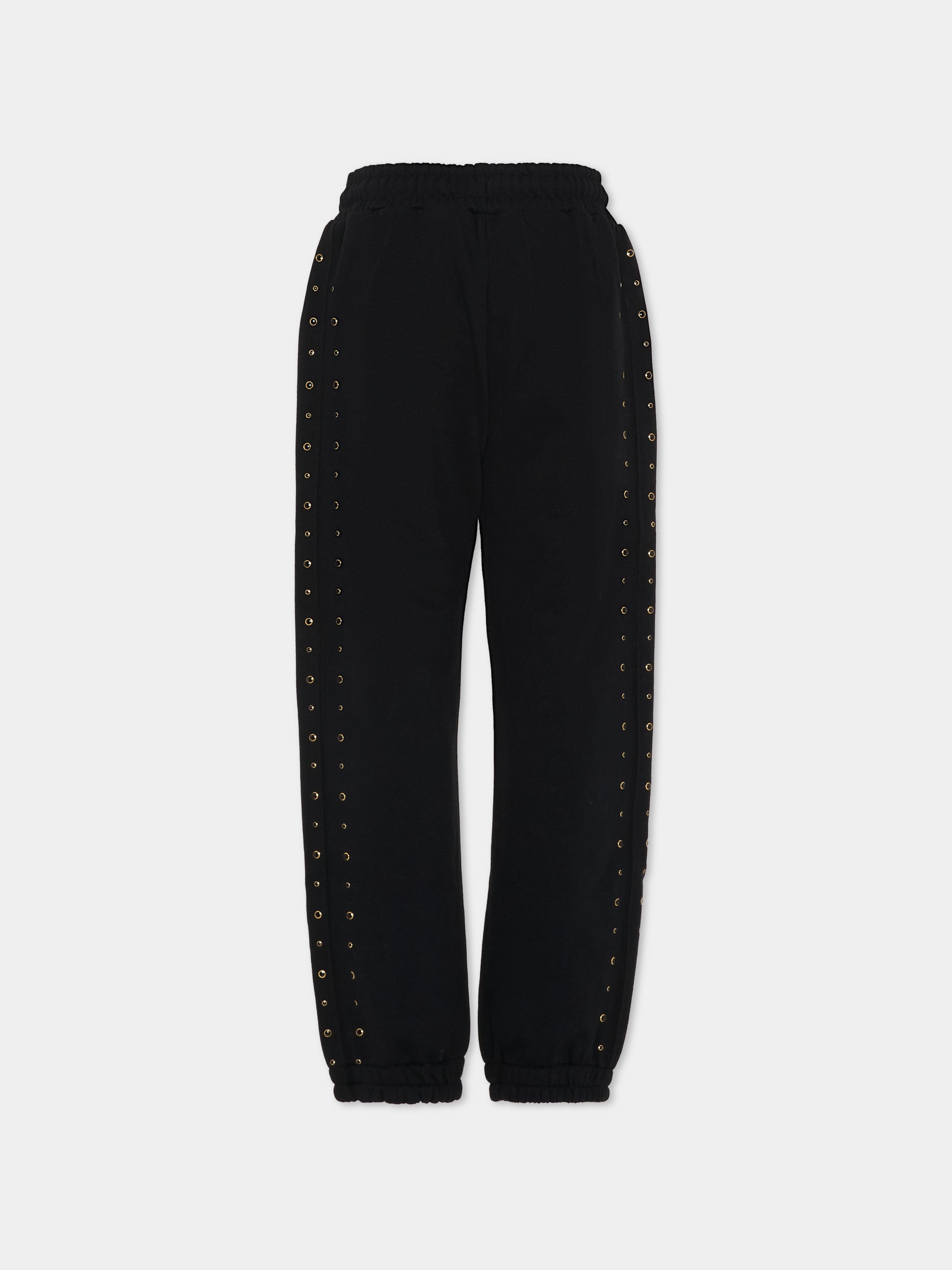 Pantaloni neri per bambino con borchie,Msgm Kids,F5MSJGFP150 110
