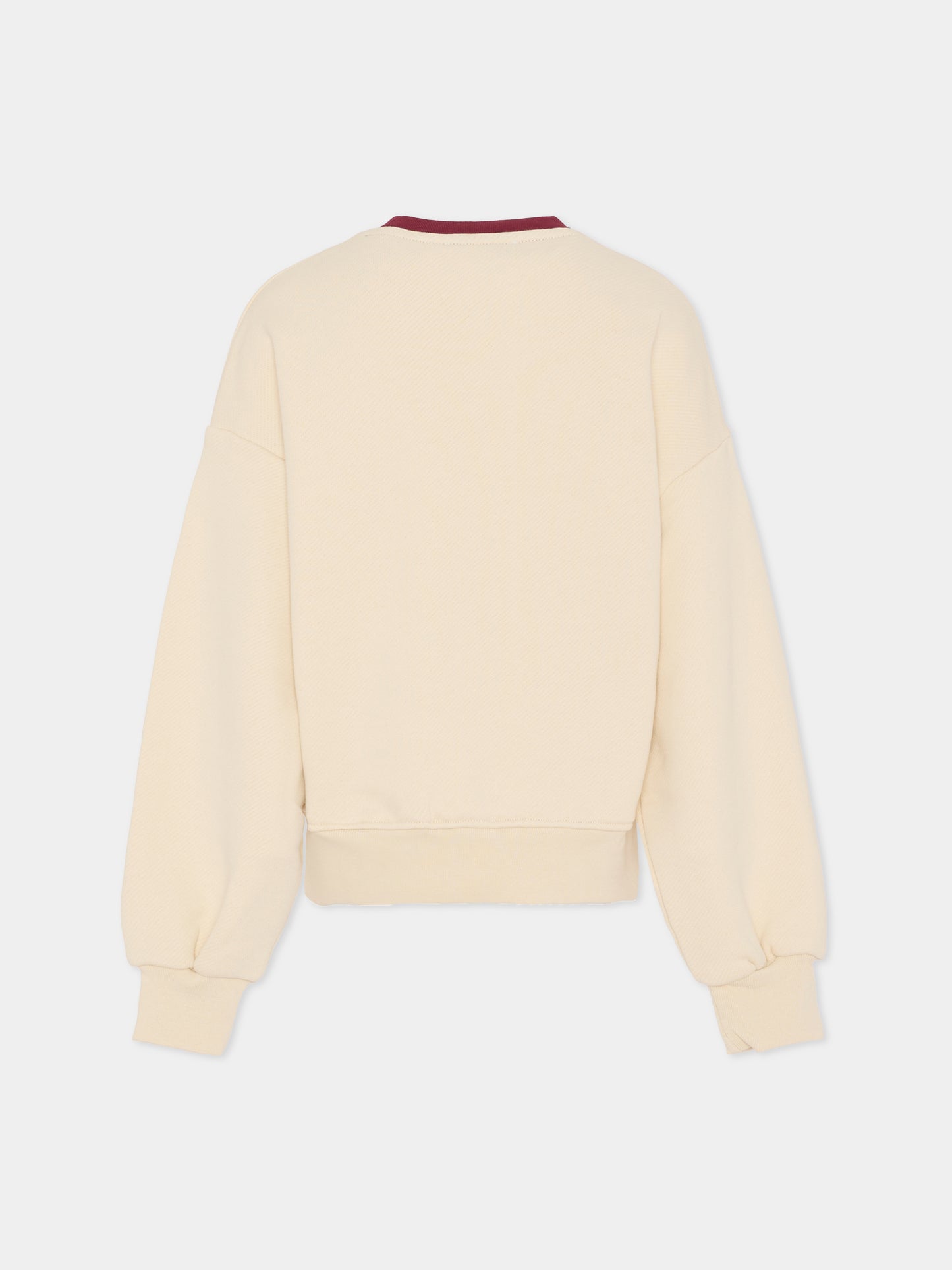 Felpa avorio per bambina con logo,Msgm Kids,F5MSJGSW129 013