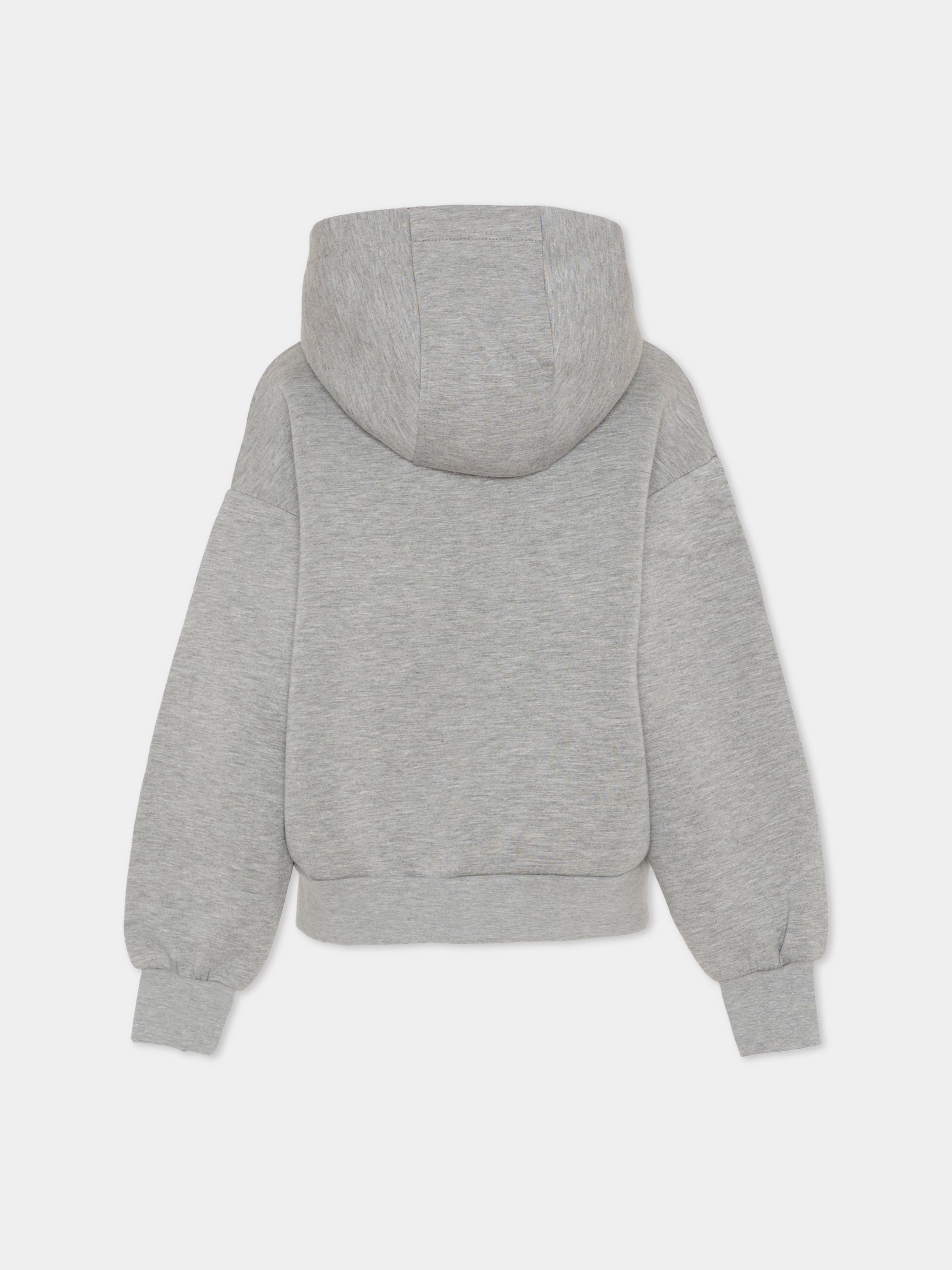 Felpa grigia per bambina con logo,Msgm Kids,F5MSJGZH194 107