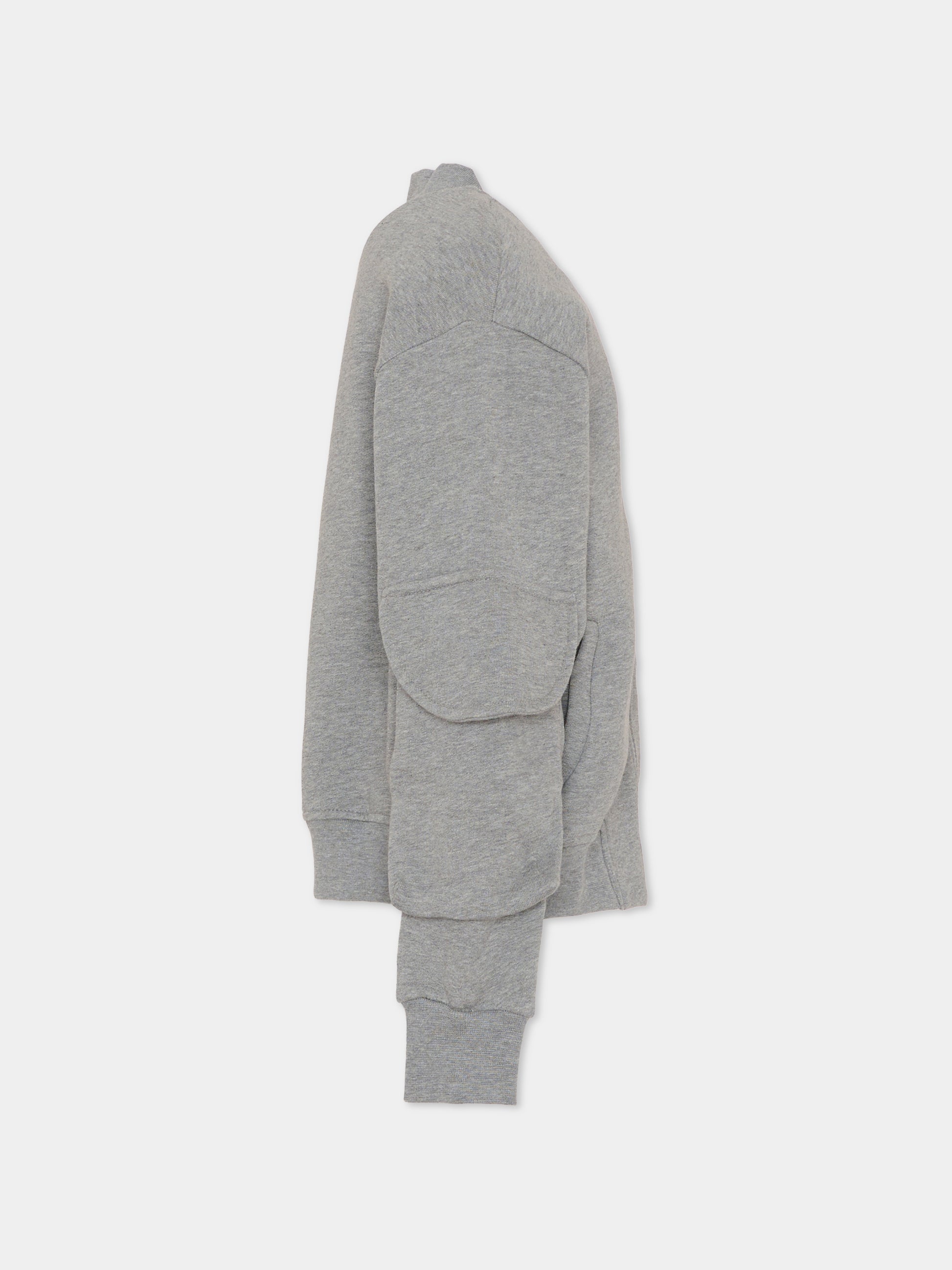 Felpa grigia per bambini con logo,Msgm Kids,F5MSJUBO026 104