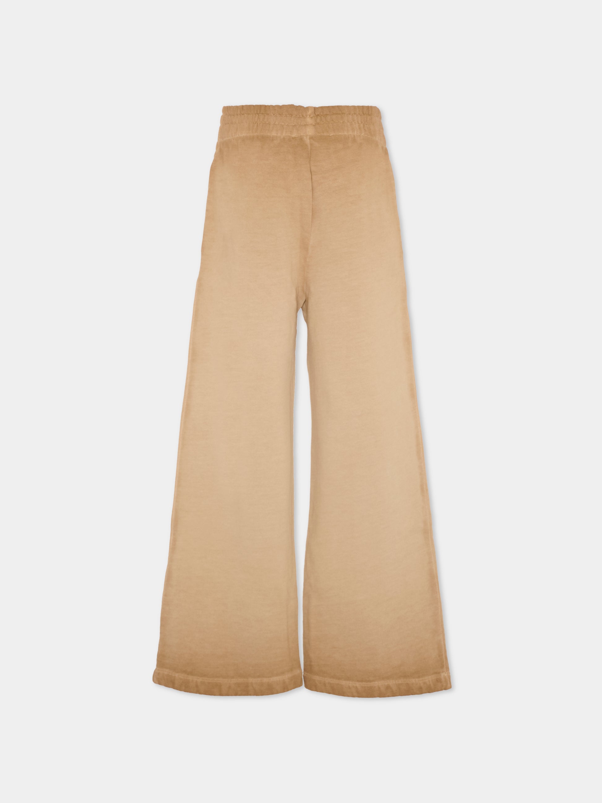 Pantaloni beige per bambini con logo,Msgm Kids,F5MSJUFP022 MS030