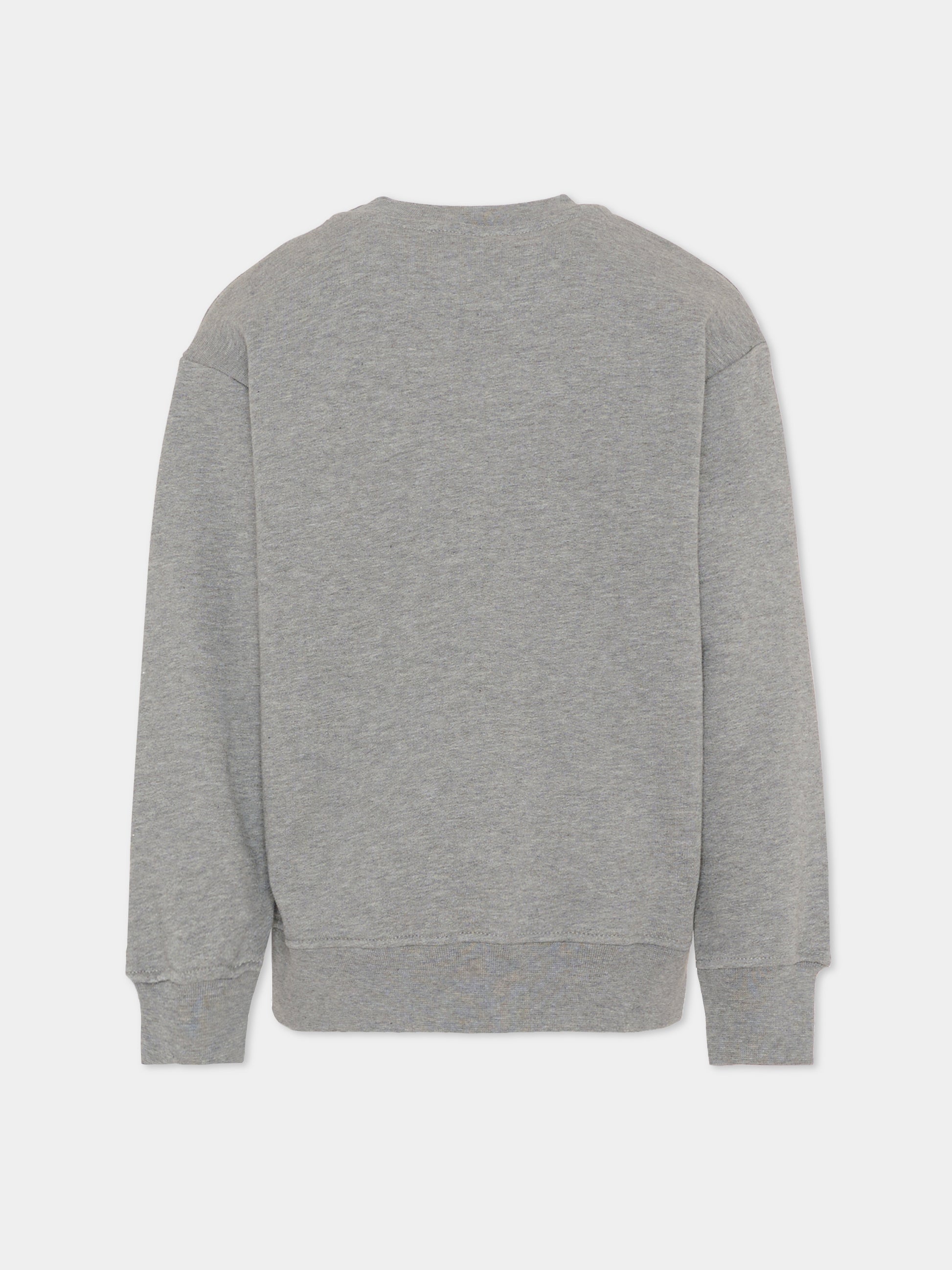 Felpa grigia per bambini con logo,Msgm Kids,F5MSJUSW018 104