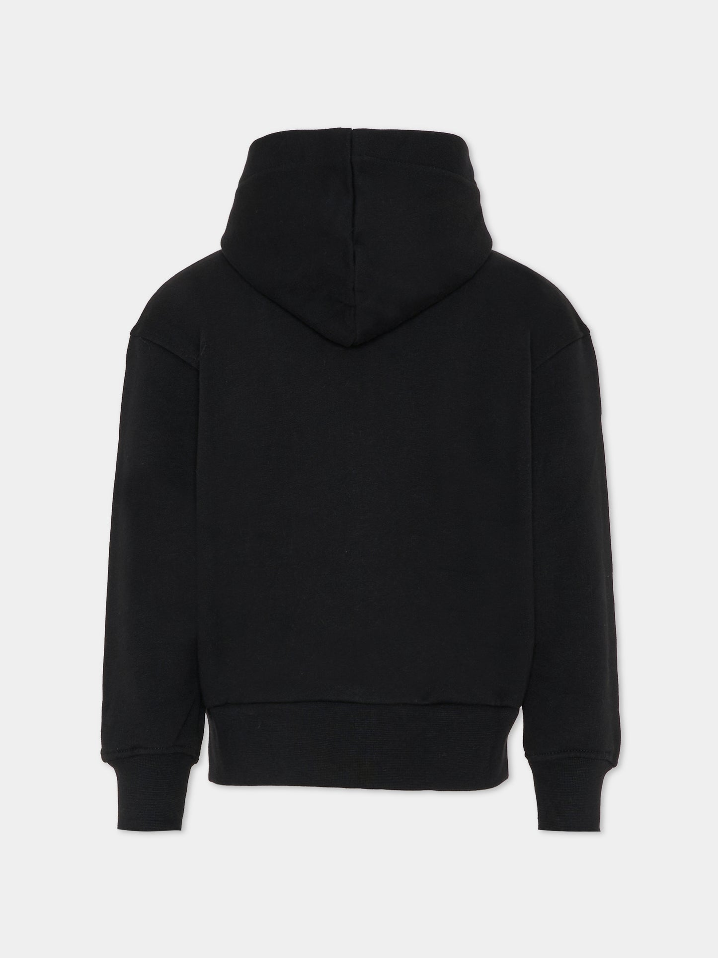 Felpa nera per bambini con logo,Msgm Kids,F5MSJUZH048 110/38