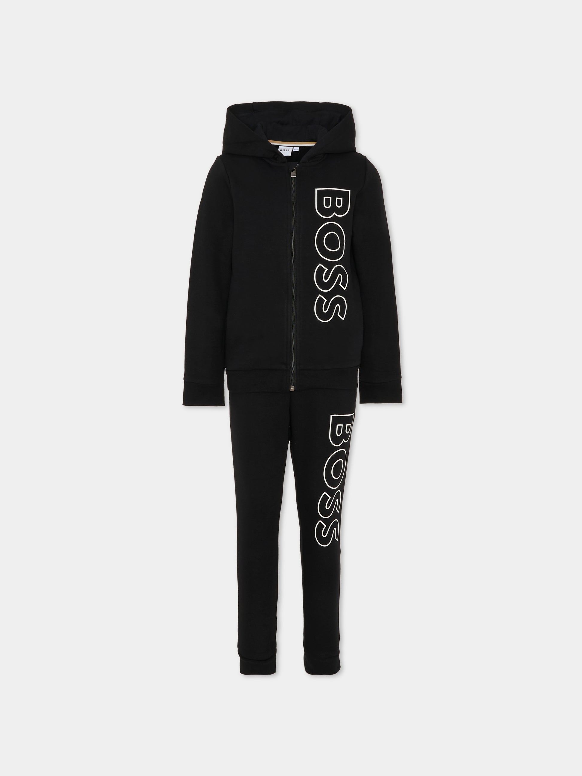 Completo nero per bambino con logo,Boss,J51134 09B