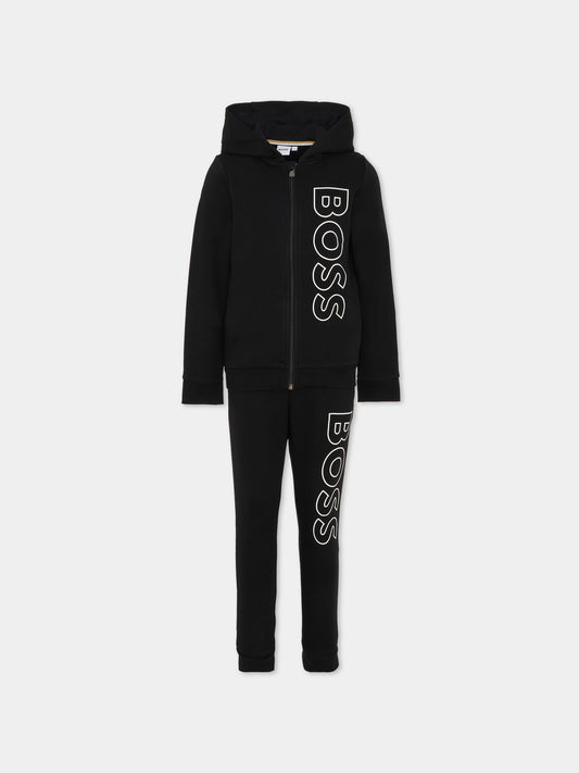 Completo nero per bambino con logo,Boss,J51134 09B