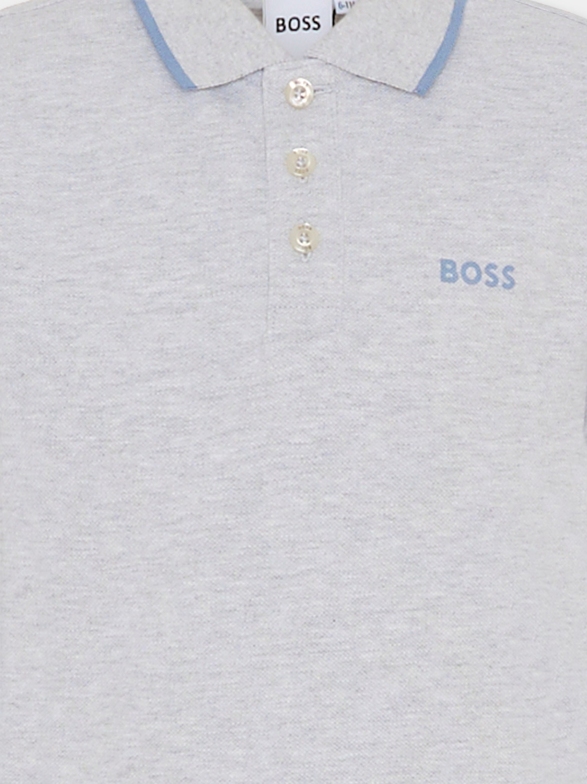 Polo grigia per bambino con logo,Boss,J51163 A32
