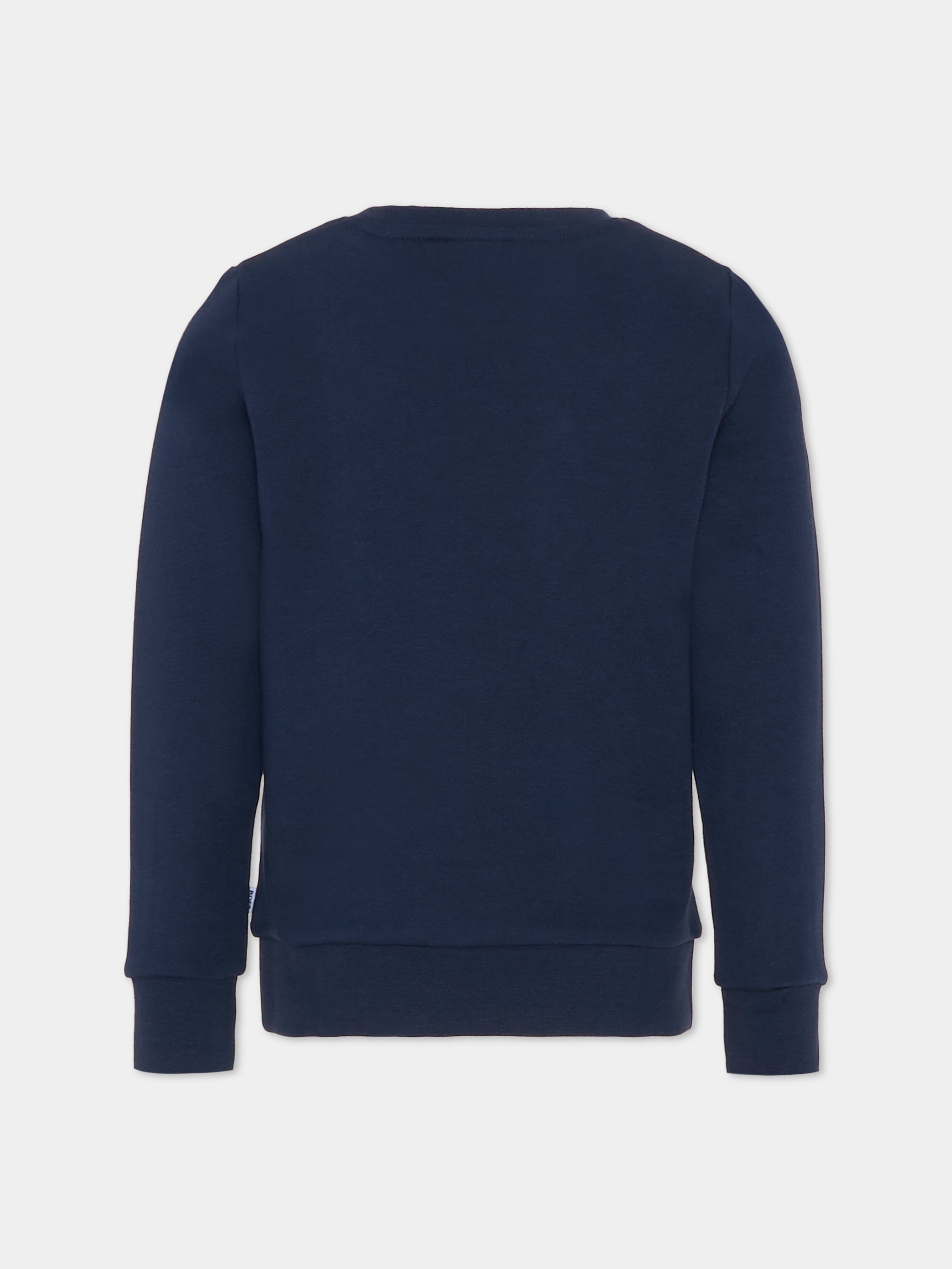 Felpa blu per bambino con logo,Boss,J51190 849