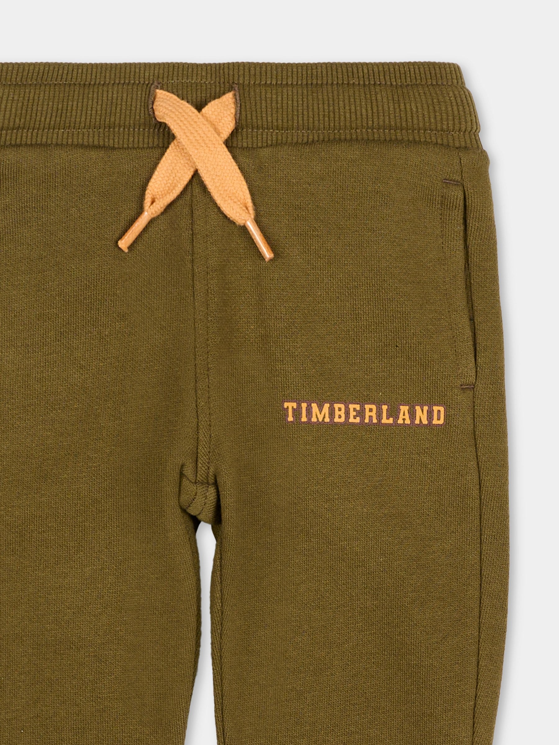 Pantaloni verdi per neonato con logo,Timberland,T60265 64J