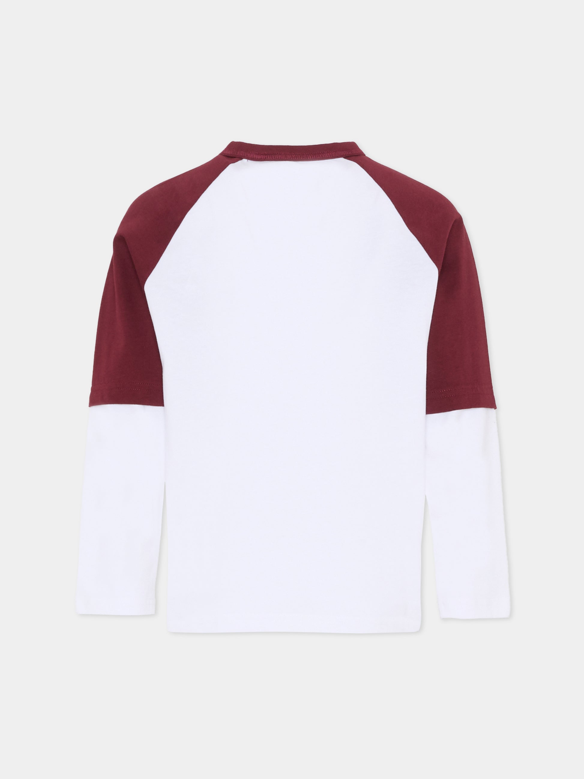 T-shirt bianca per bambino con logo e dinosuaro,Timberland,T60305 10P