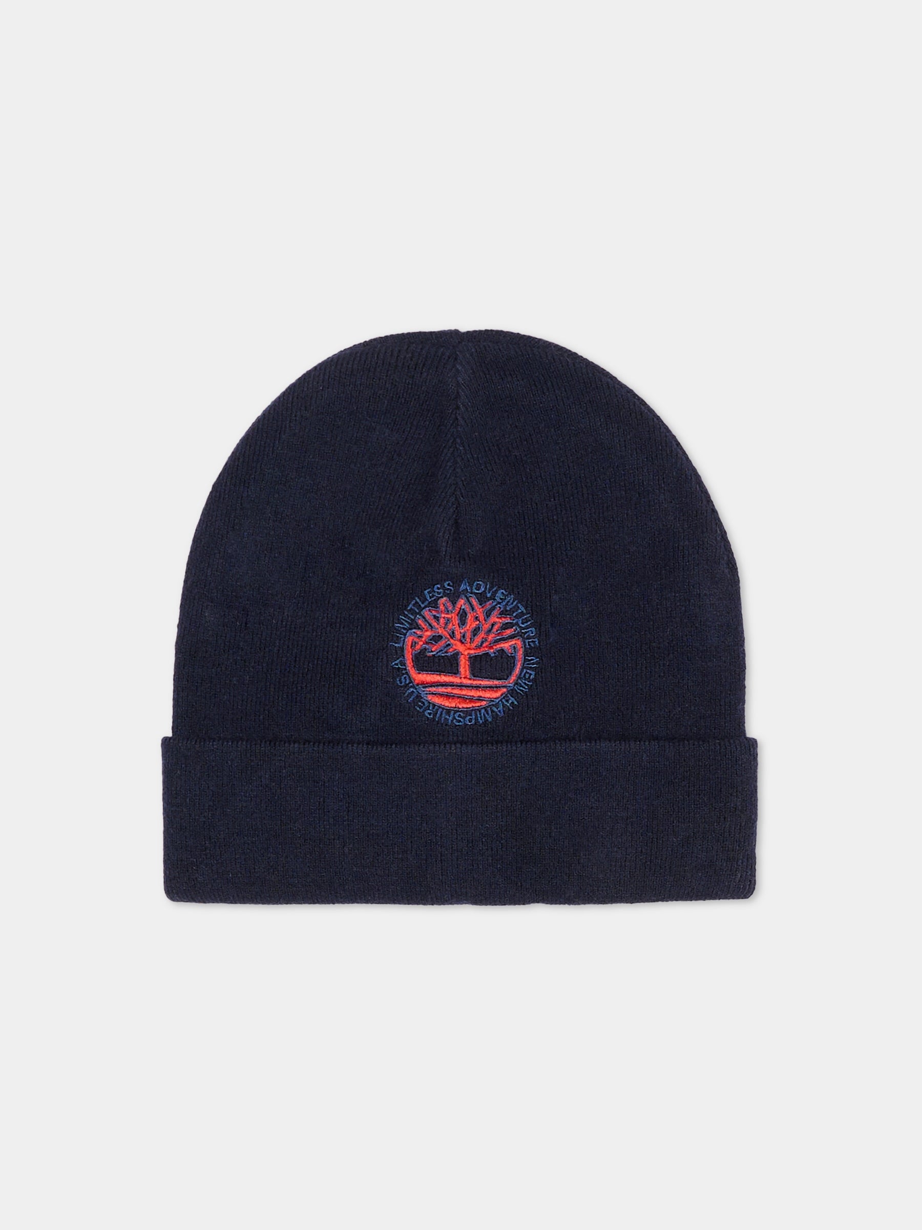 Berretto blu per neonato con logo,Timberland,T60354 83D