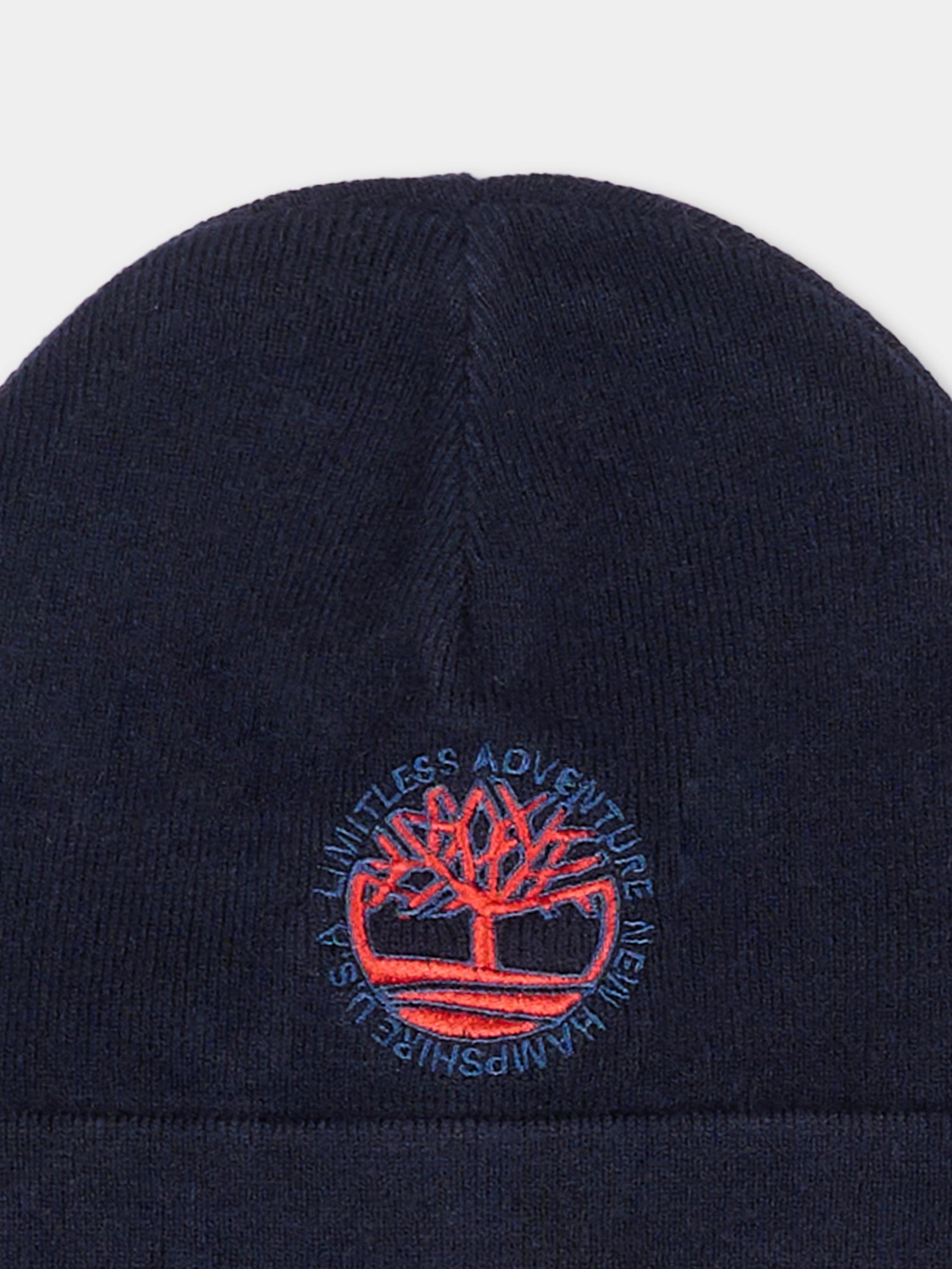 Berretto blu per neonato con logo,Timberland,T60354 83D