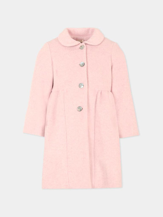 Cappotto rosa per bambina,Caffe' D'orzo,ZT2A00 E0127 502