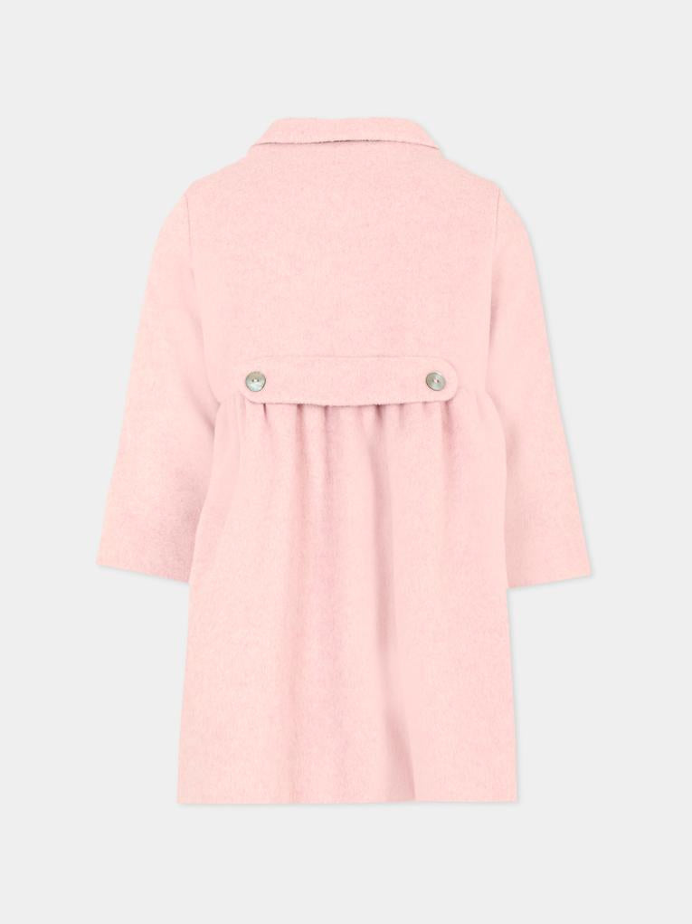 Cappotto rosa per bambina,Caffe' D'orzo,ZT2A00 E0127 502