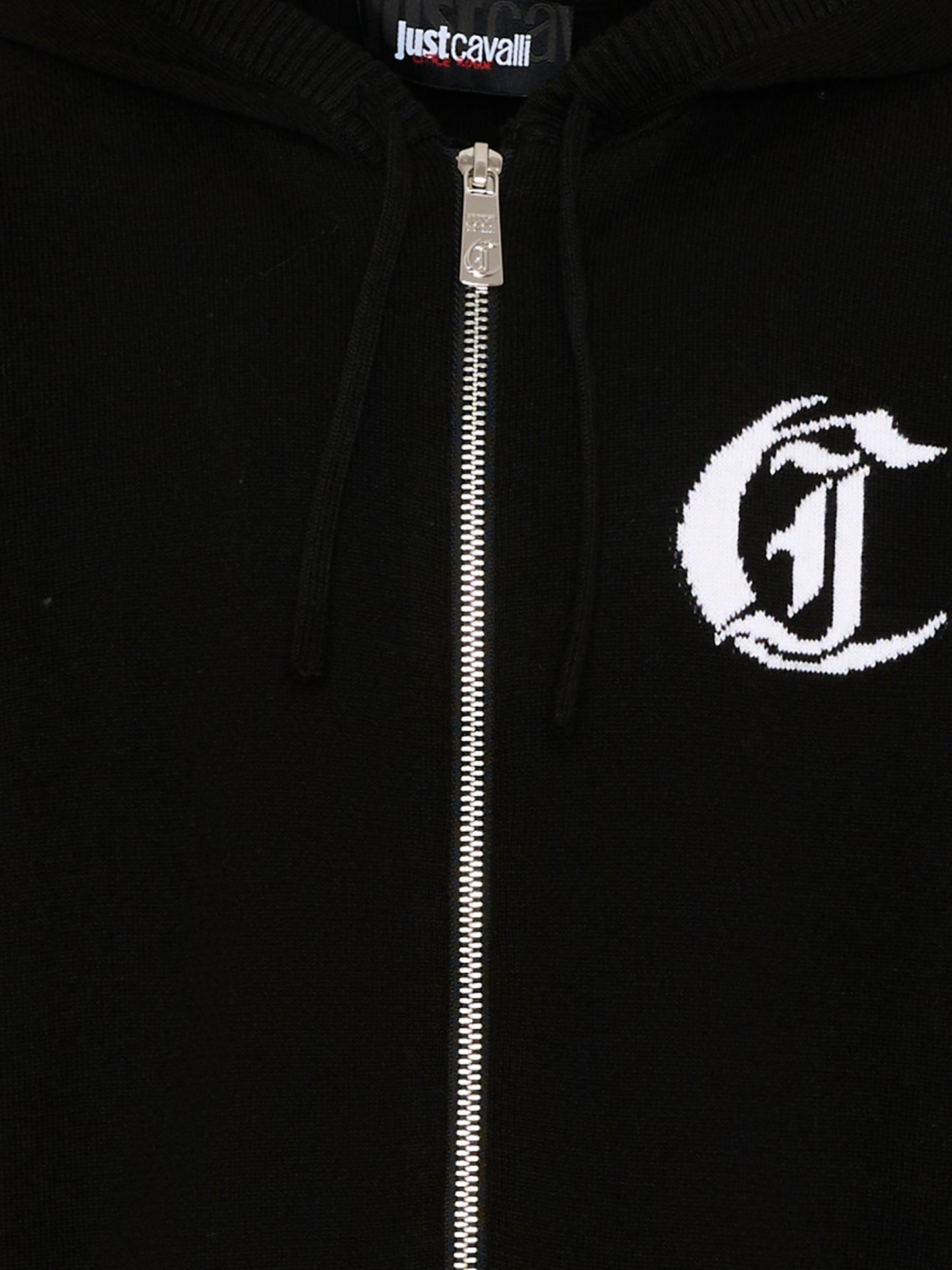 Felpa nera per bambini con logo,Just Cavalli Kids,JBP26002MA BLACK