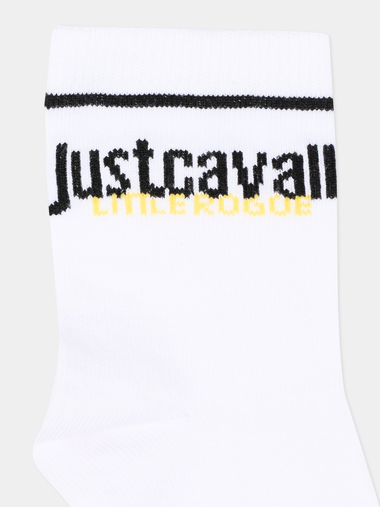 Calzini bianchi per bambini con logo,Just Cavalli Kids,JBP26007CZ WHITE