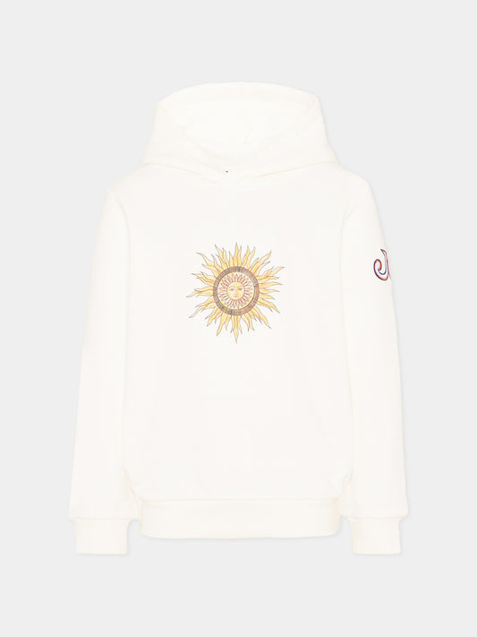 Felpa avorio per bambino con logo,Just Cavalli Kids,JBP26073FE PRISTINE