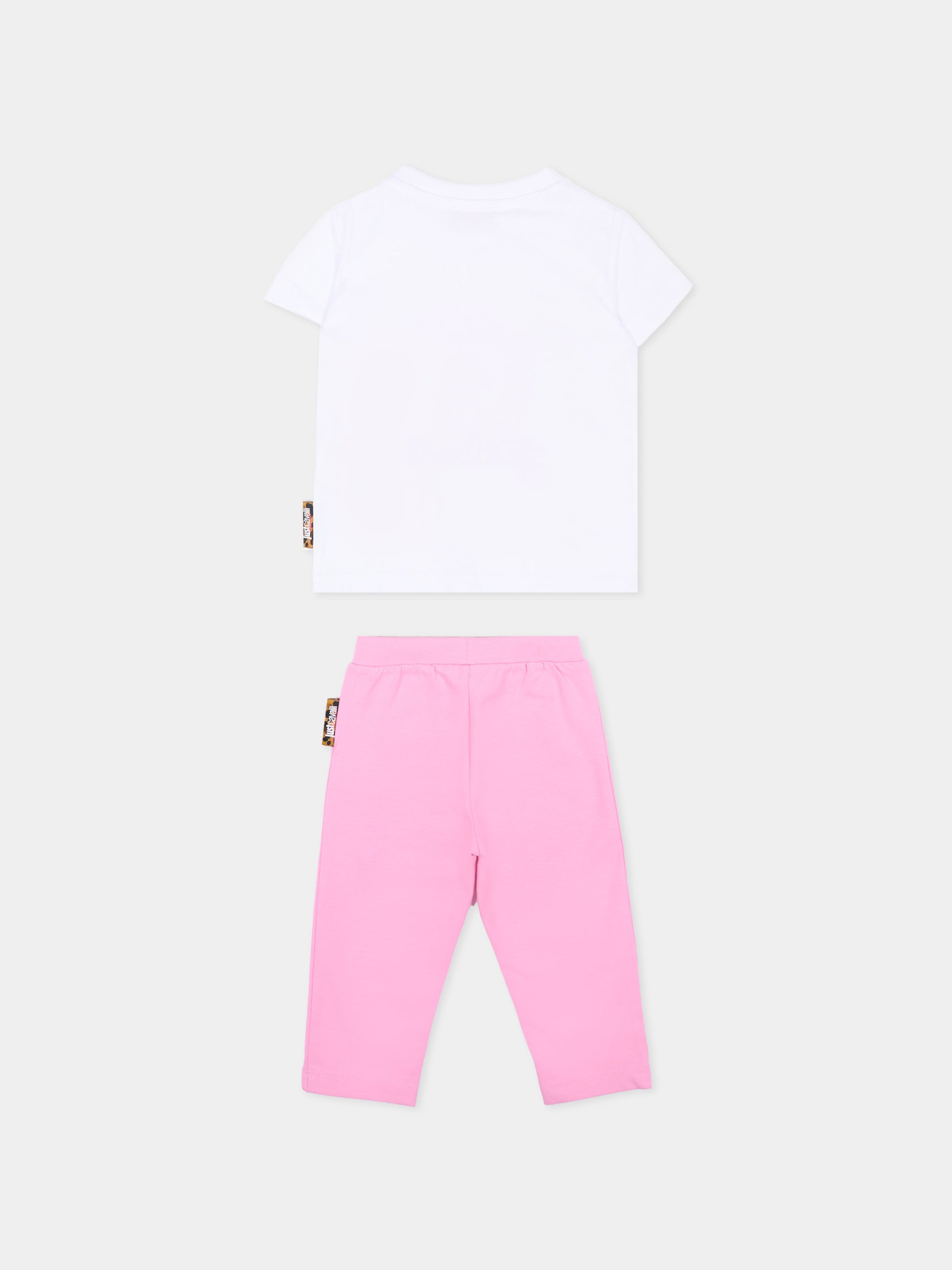 Completo sportivo bianco per neonata con logo,Just Cavalli Kids,JIP26015CJ WHITE
