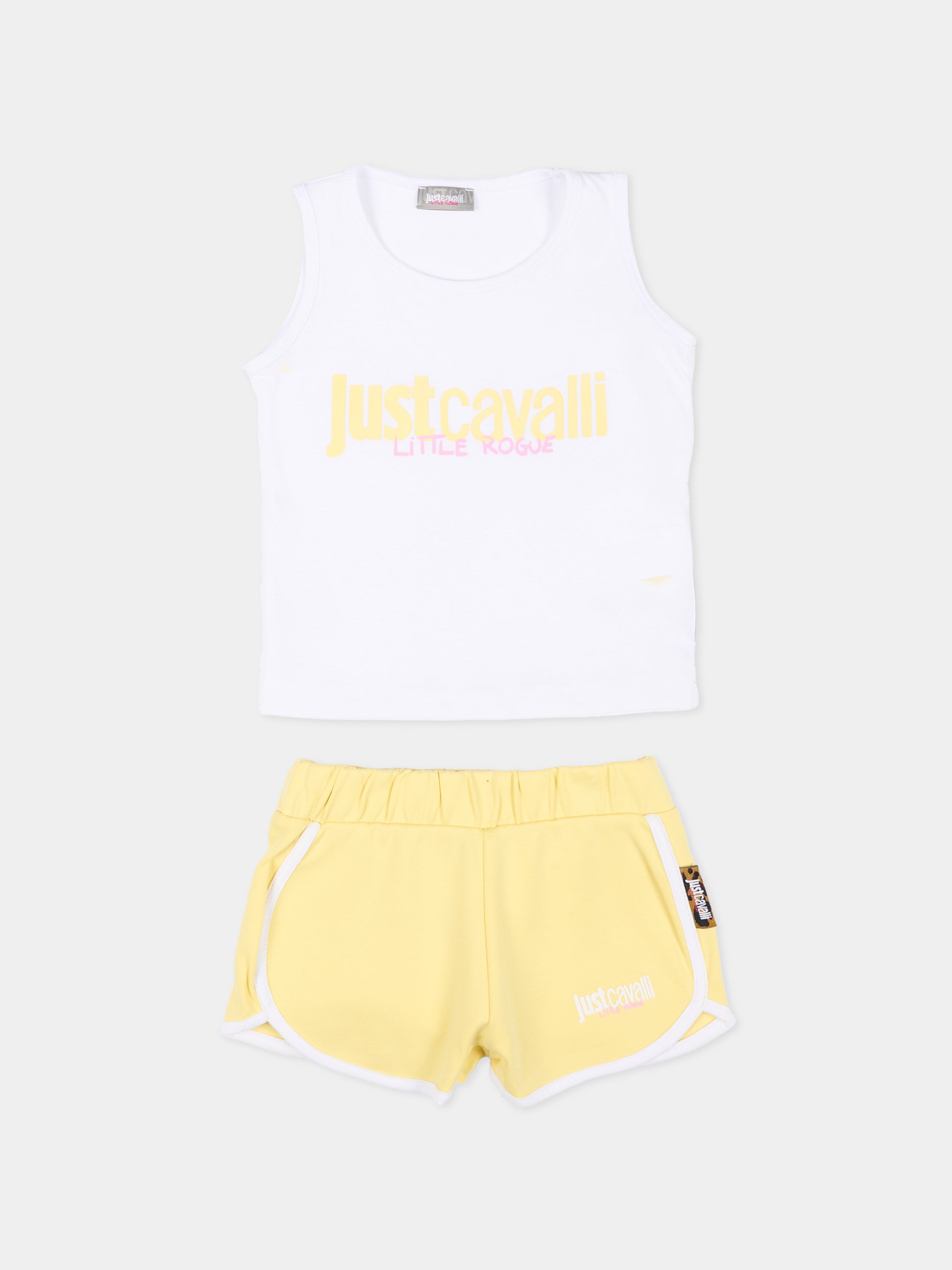 Completo sportivo bianco per neonata con logo,Just Cavalli Kids,JIP26030CJ WHITE