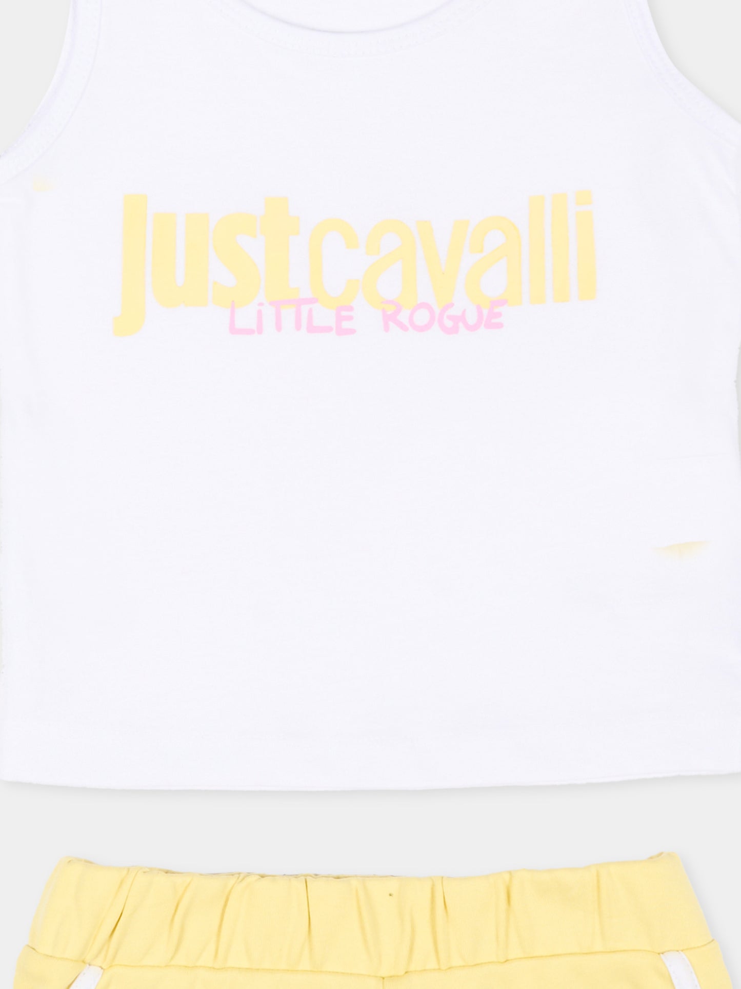 Completo sportivo bianco per neonata con logo,Just Cavalli Kids,JIP26030CJ WHITE