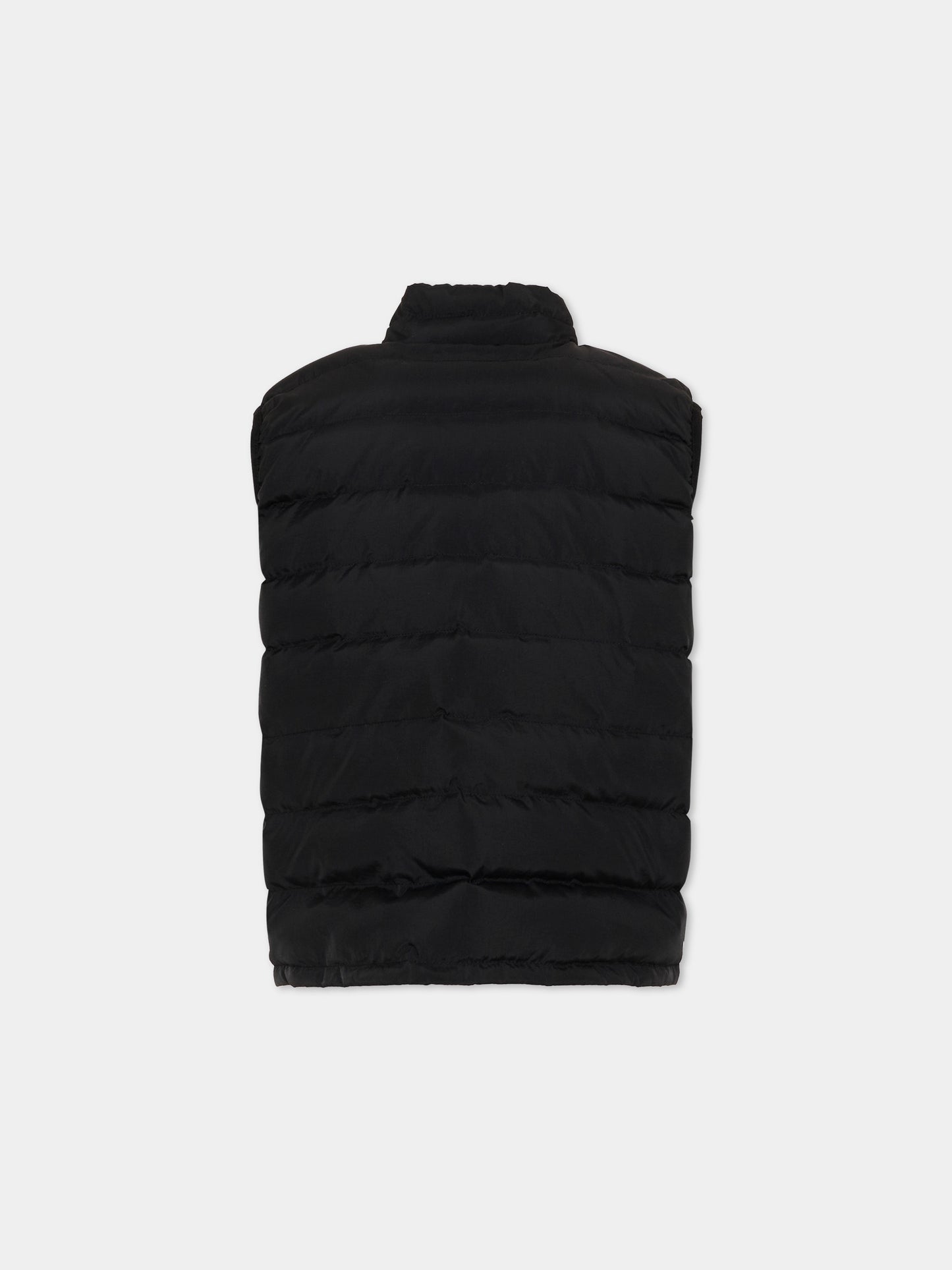 Gilet nero reversibile per bambino con logo,Just Cavalli Kids,JIP26040PI BLACK