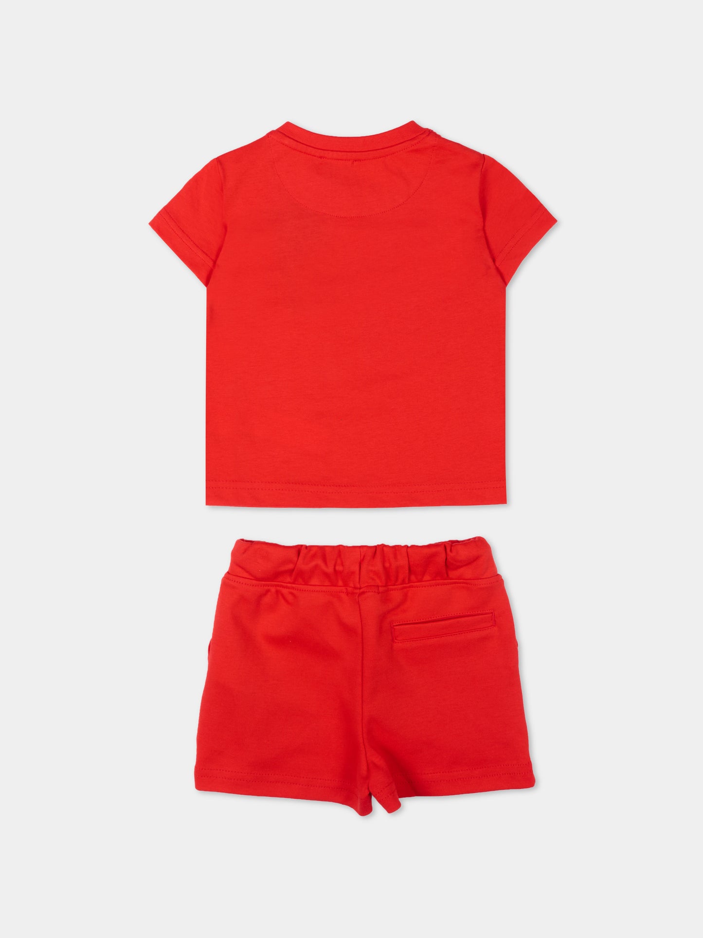 Completo sportivo rosso per neonato con logo,Just Cavalli Kids,JIP26044CJ RED FLAME SCARLAT
