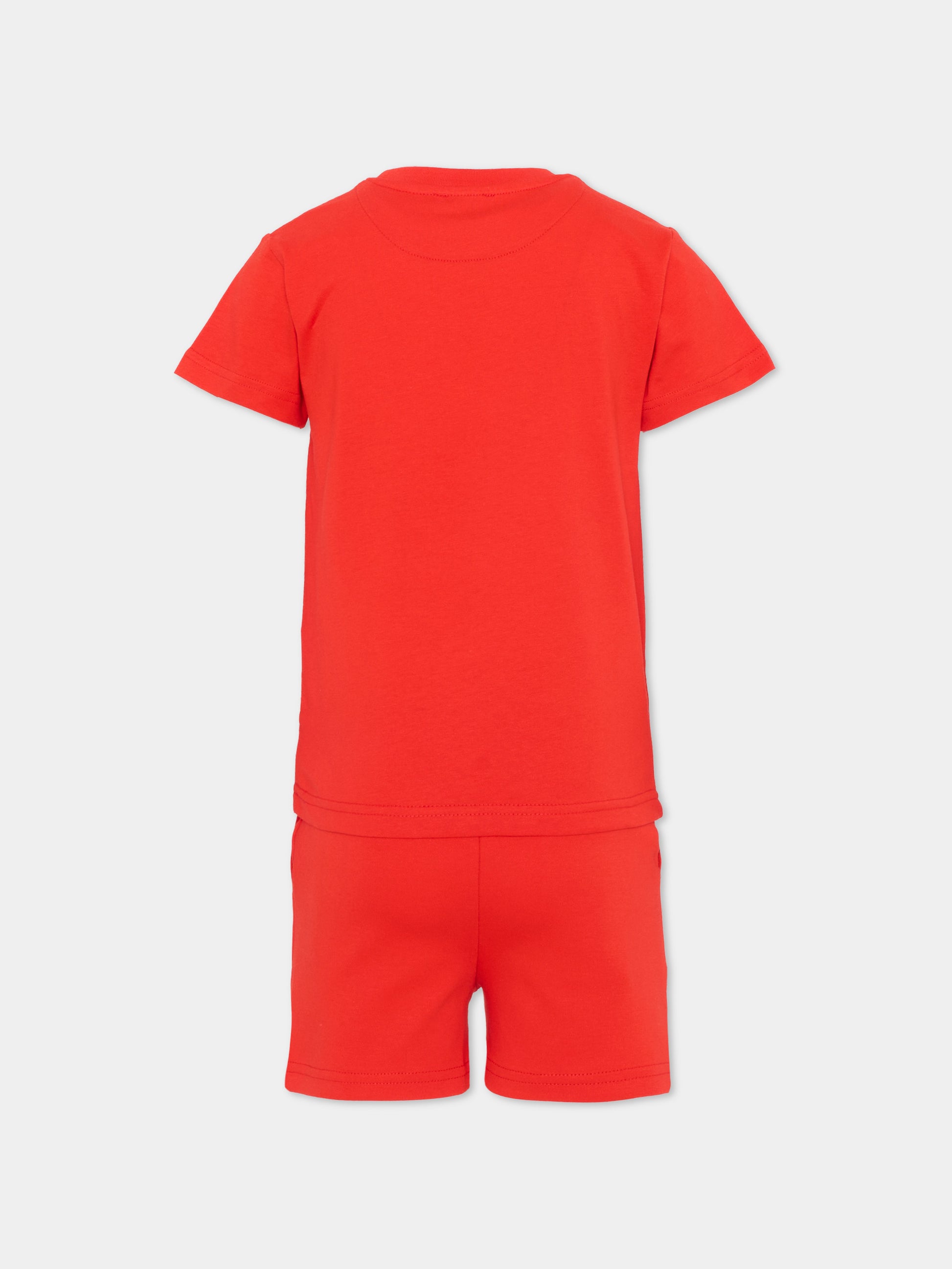 Completo sportivo rosso per bambino con logo,Just Cavalli Kids,JIP26044CJ RED FLAME SCARLAT