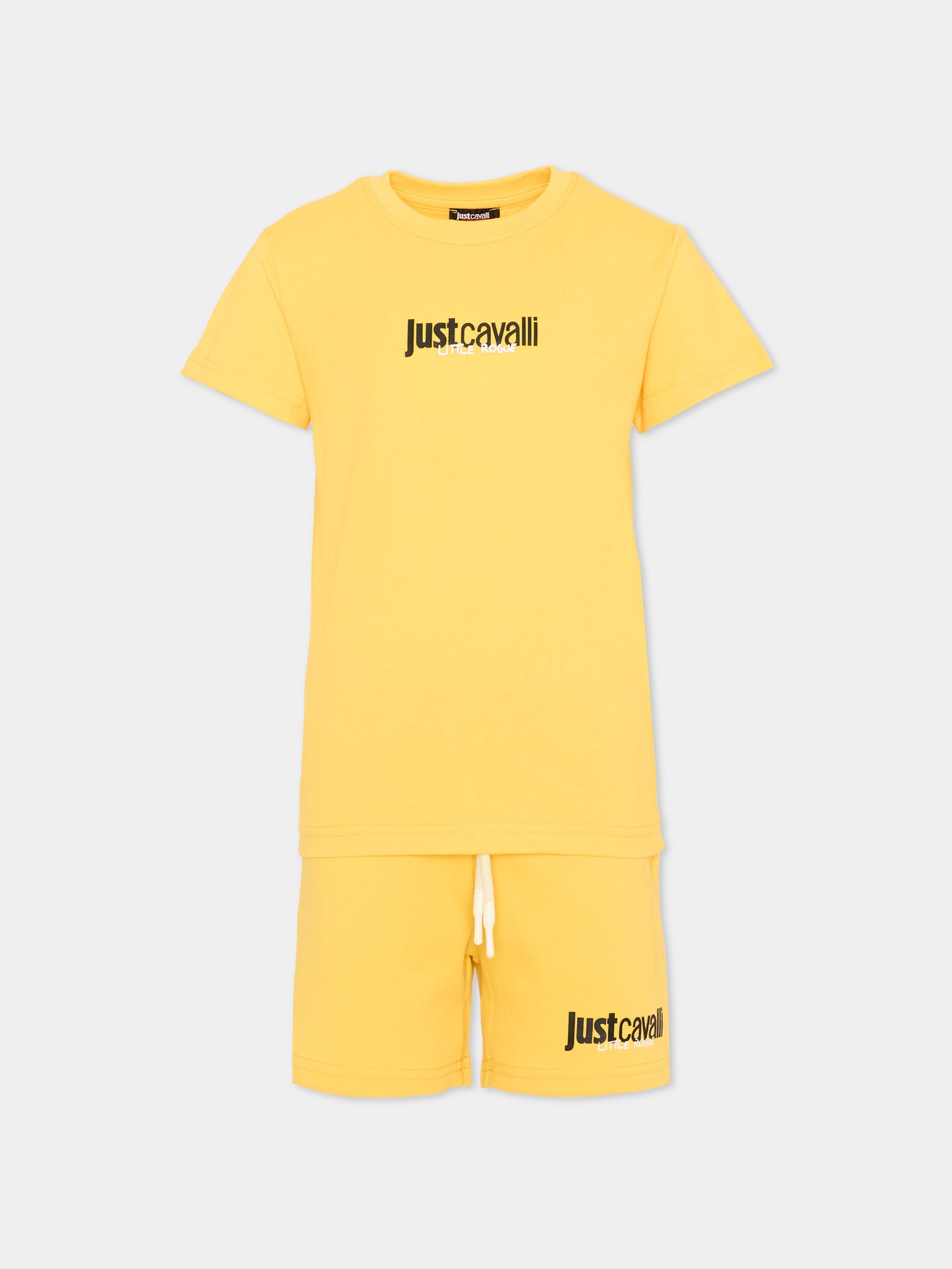 Completo sportivo giallo per bambino con logo,Just Cavalli Kids,JIP26044CJ YELLOW DAFFODIL