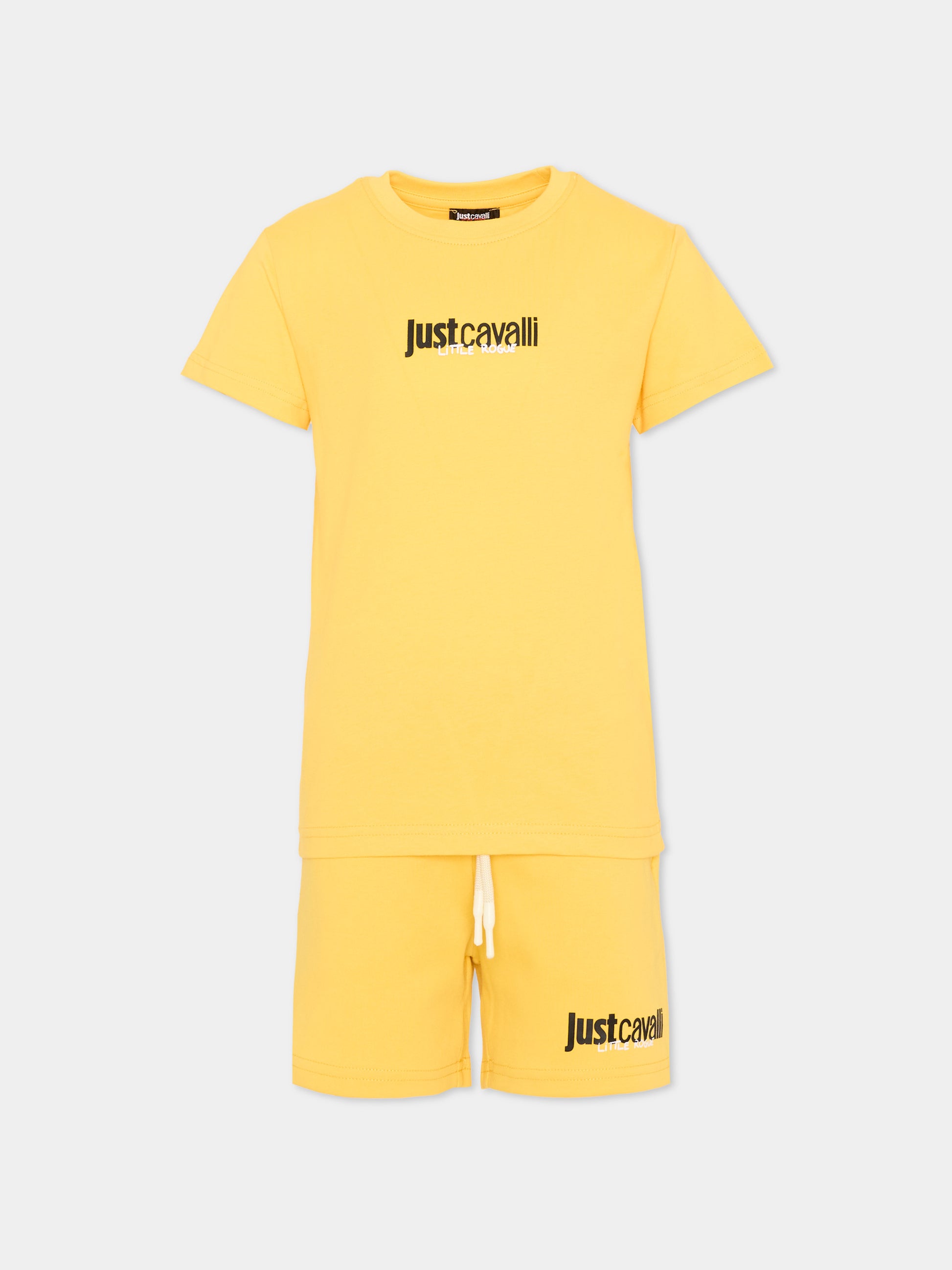 Completo sportivo giallo per bambino con logo,Just Cavalli Kids,JIP26044CJ YELLOW DAFFODIL