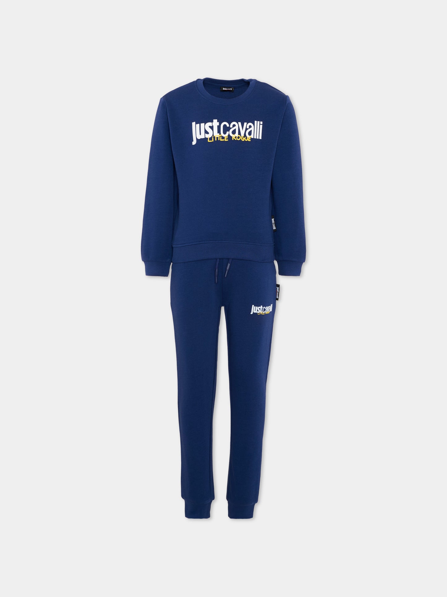 Completo sportivo blu per bambino con logo,Just Cavalli Kids,JIP26048CF BLUE BELLWHETHER